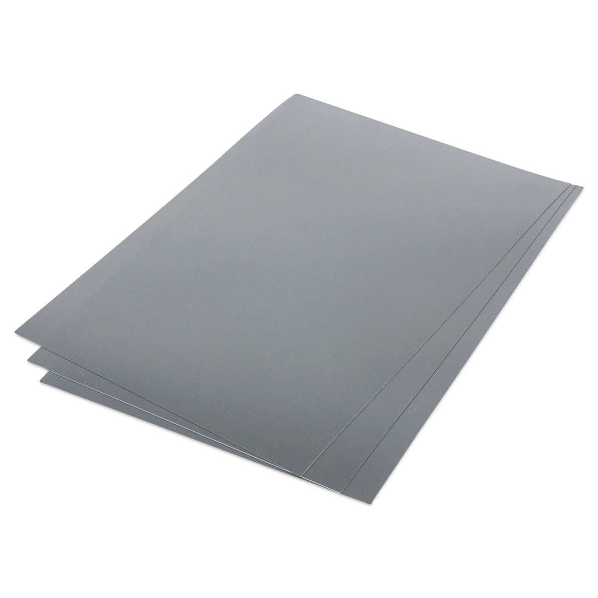 Grafix Metallic Shrink Film - Angled view of Silver sheets