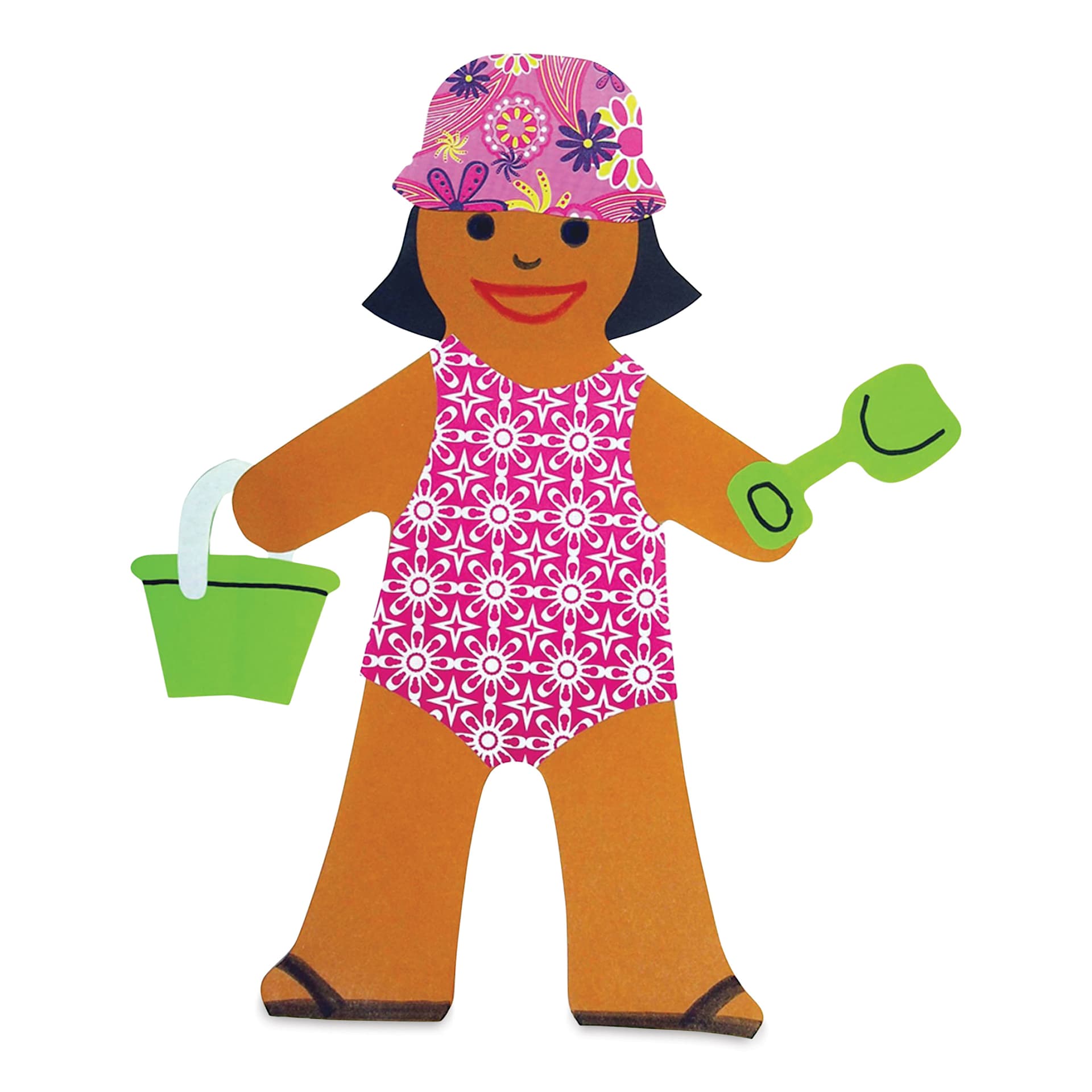 Roylco Paper Doll Pad - Multicultural Colors, one decorated sheet