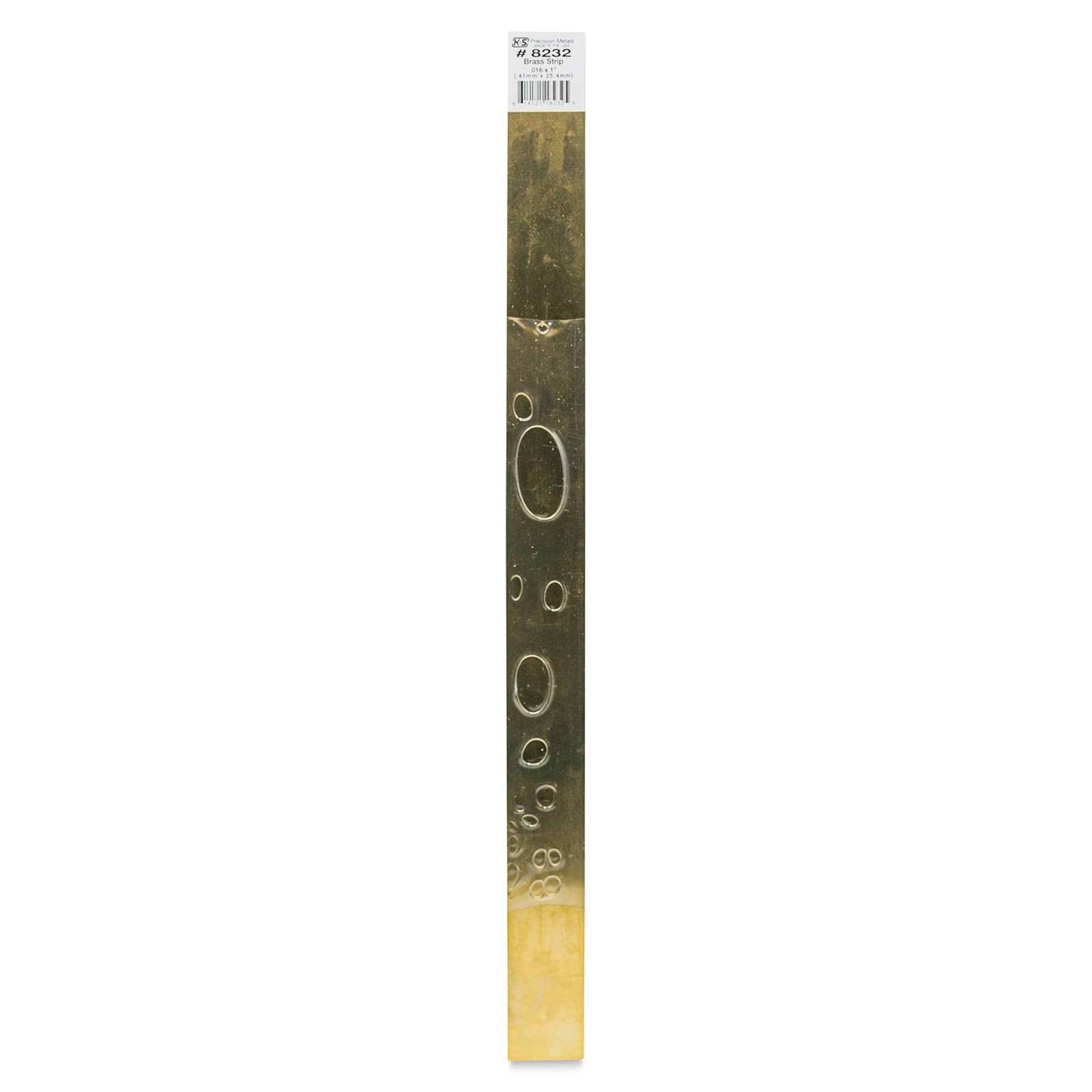 K&S Brass Strips - 0.016" x 1" (In package)