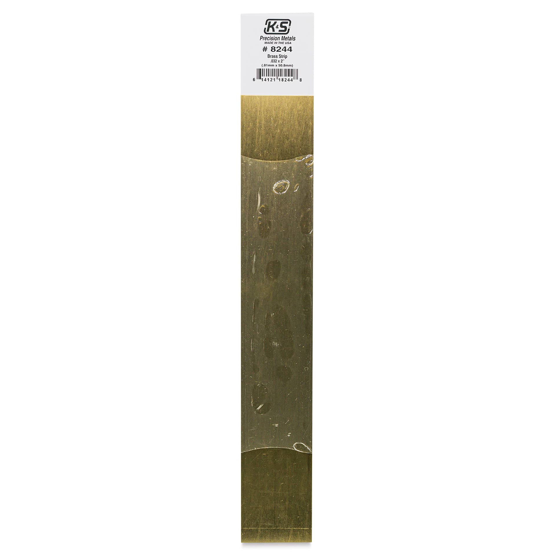 K&S Brass Strips - 0.032" x 2" (In package)