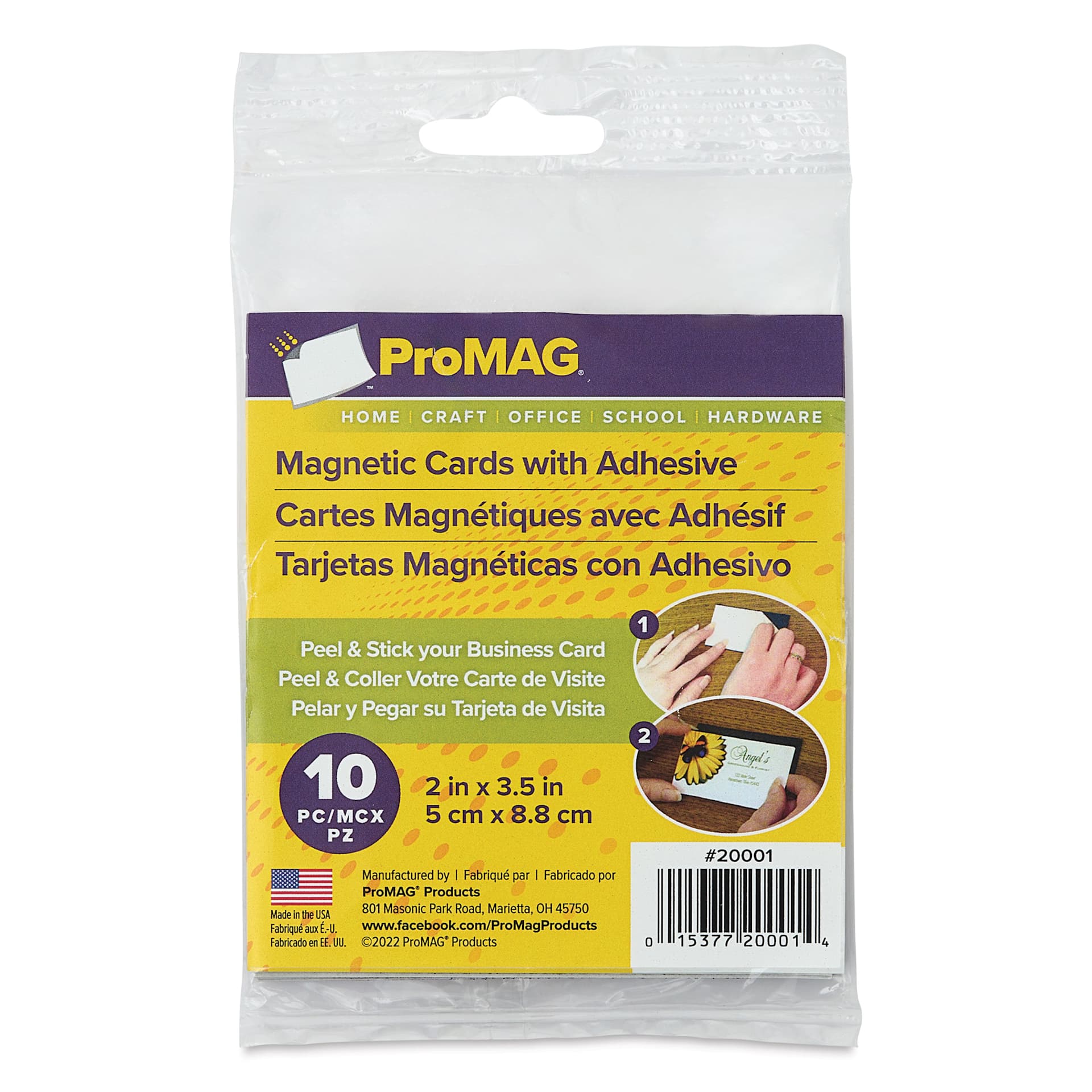 ProMag Magnetic Business Cards - 2" x 3.5", Pkg of 10 Cards, packaging