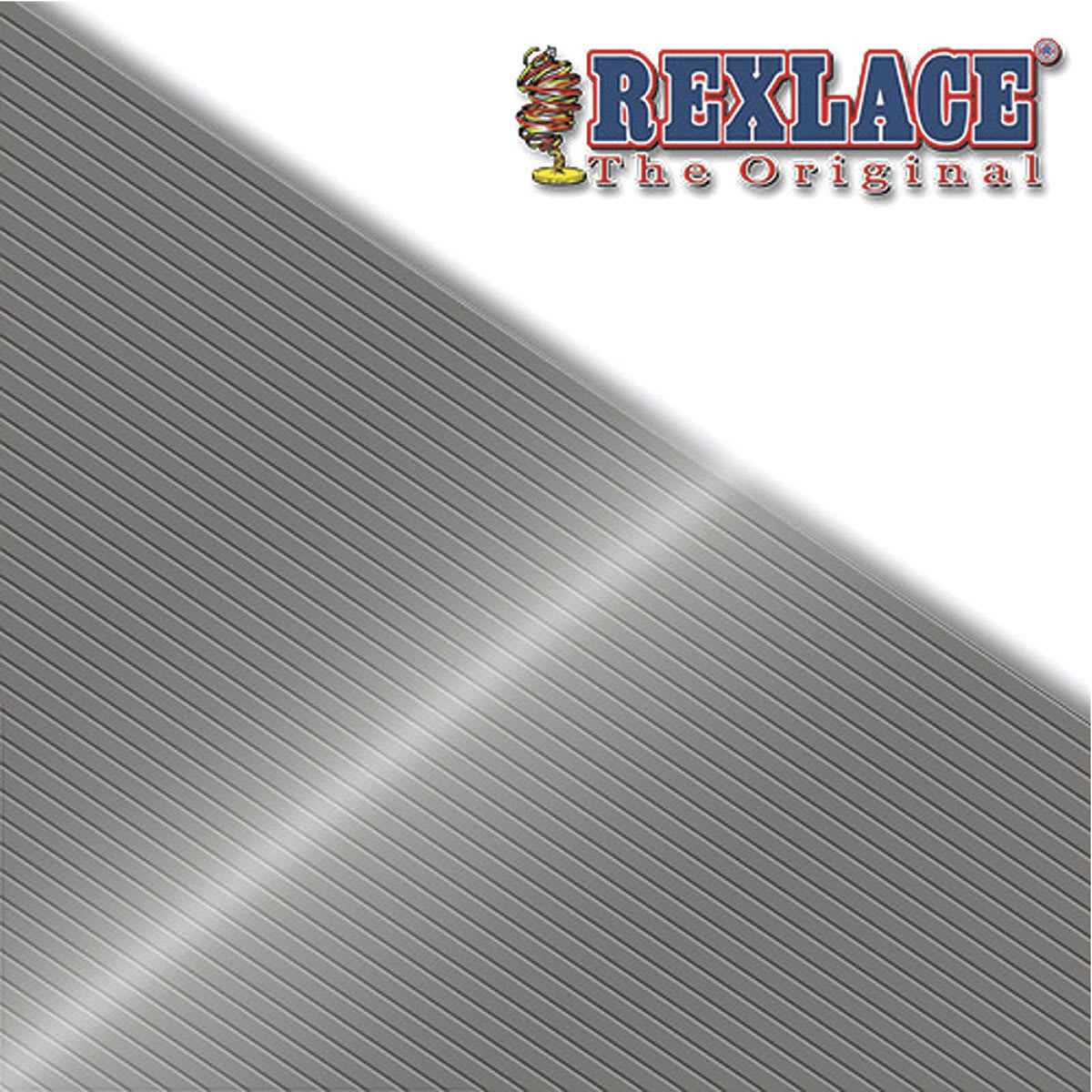 Pepperell Rexlace Britelace Holographic Plastic Lacing - 50 yards, Silver Metallic