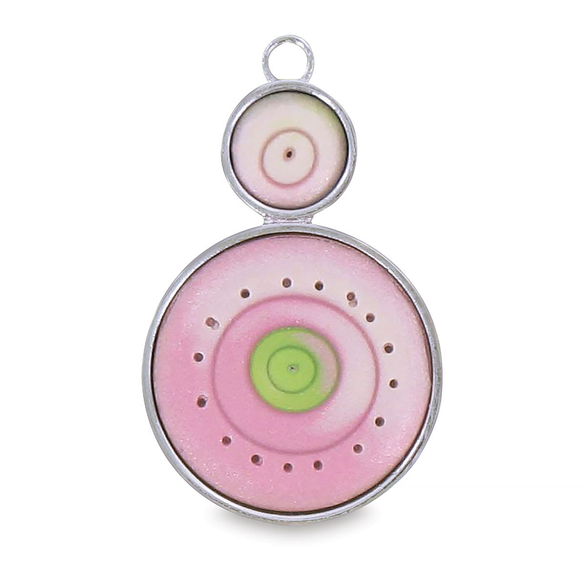 Sculpey Tools Jewelry Finding - Double Round Pendant (finished example)