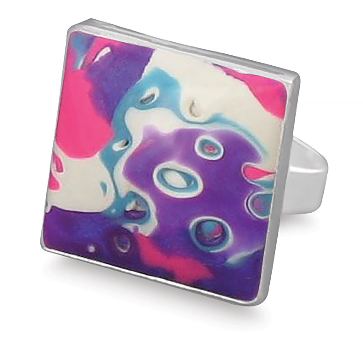 Sculpey Tools Jewelry Finding - Square Ring (finished example)