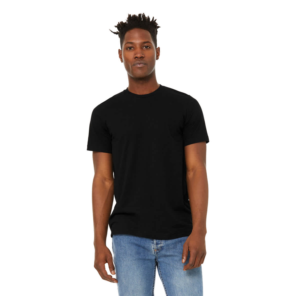 Bella Canvas Unisex T-shirt - Black, X-Small - on person, front