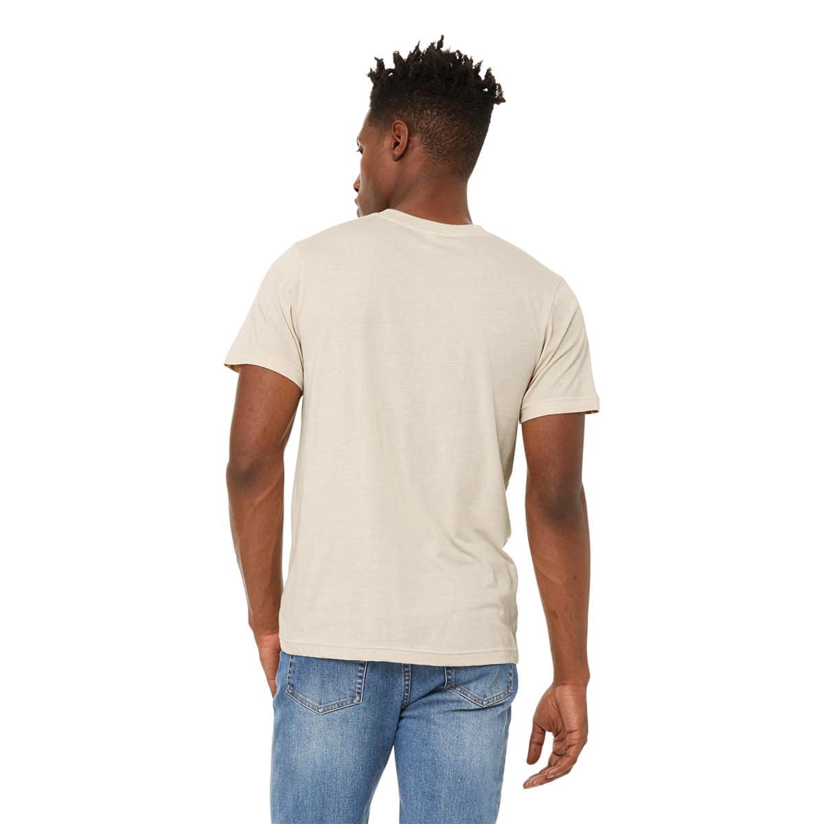 Bella Canvas Unisex T-shirt - Dust Heather, X-Small - back