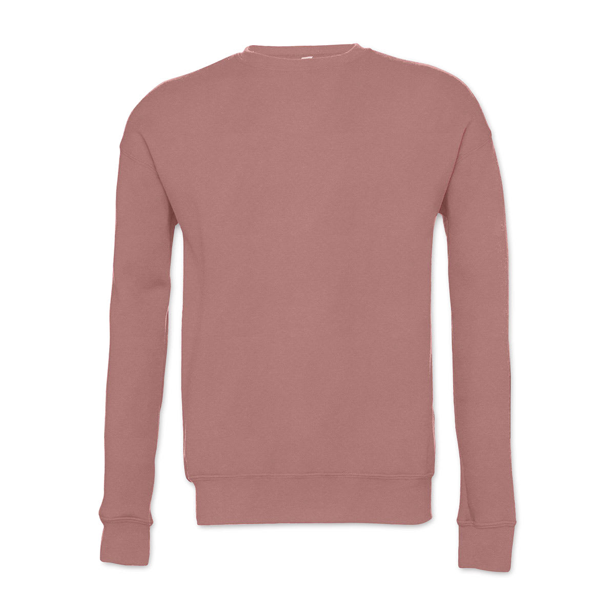 Bella + Canvas Unisex Sponge Fleece Drop Shoulder Sweatshirt - Mauve, X-Small - front