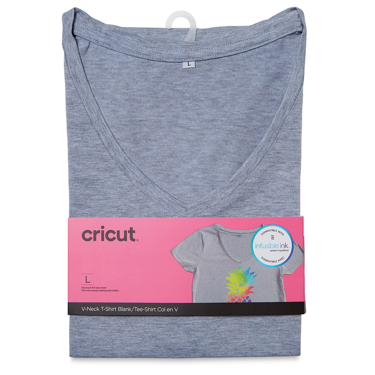 Cricut Adult T-Shirt Blank - Large, V-Neck, Gray