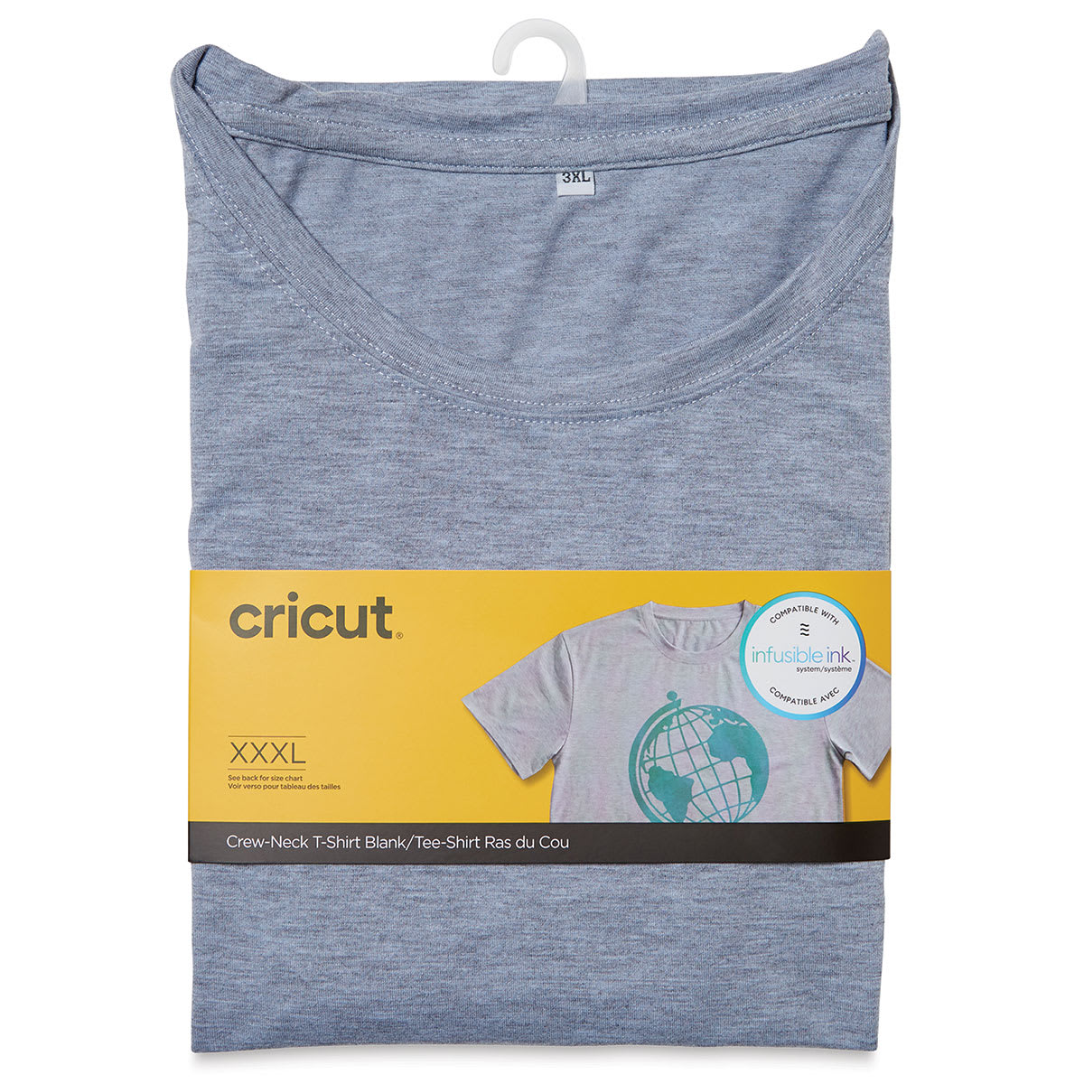 Cricut Adult T-Shirt Blank - Unisex XXX-Large, Crew-Neck, Gray