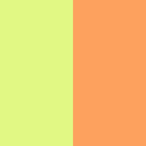 Pepperell Rexlace Duo - Close-up of Yellow and Orange Duo Lacing