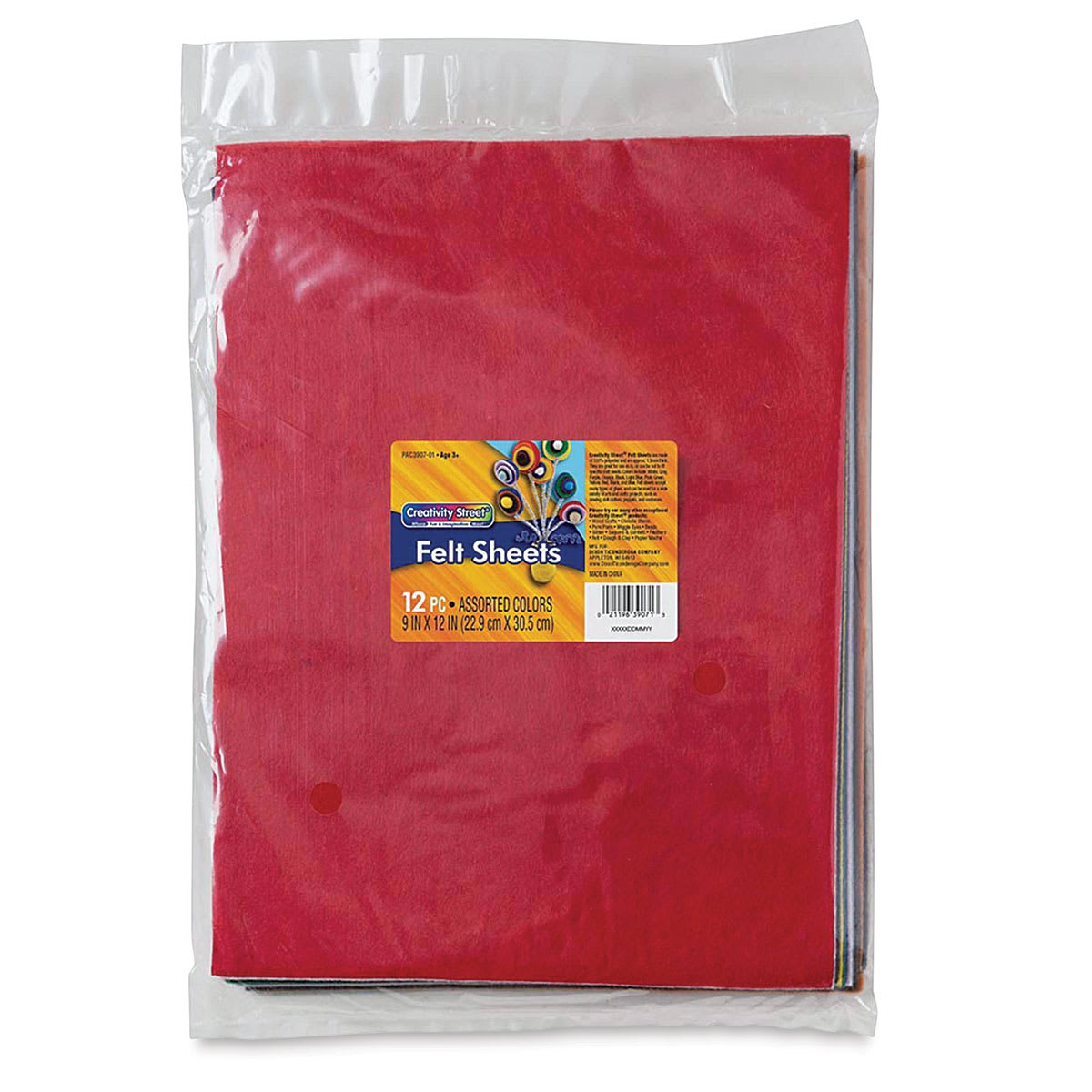 Creativity Street Felt Sheet Assortment - Front view of package showing label
