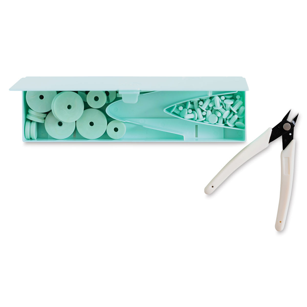 Happy Jig - Open Storage container and Pliers shown