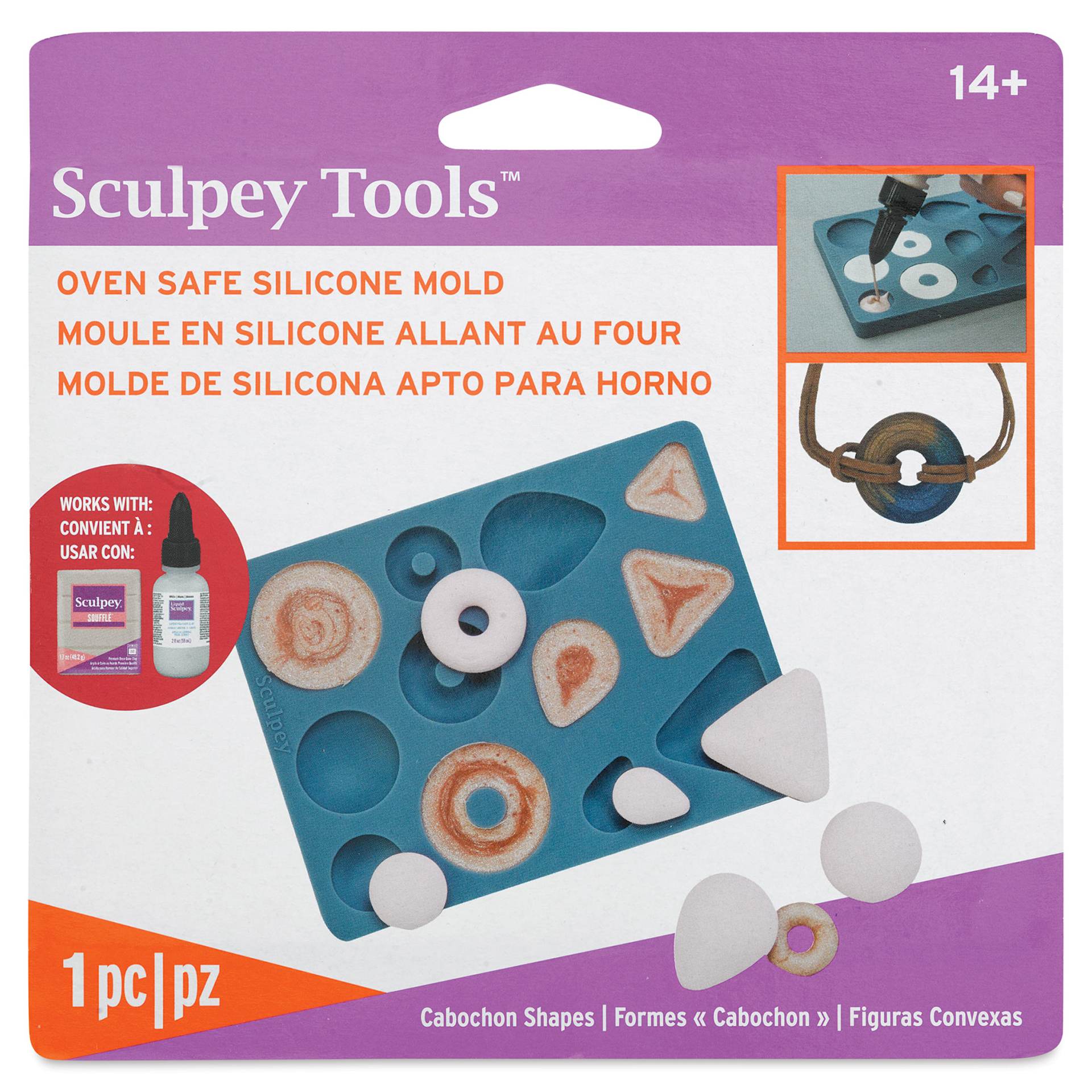 Sculpey Silicone Mold - Cabochon (Front of packaging)