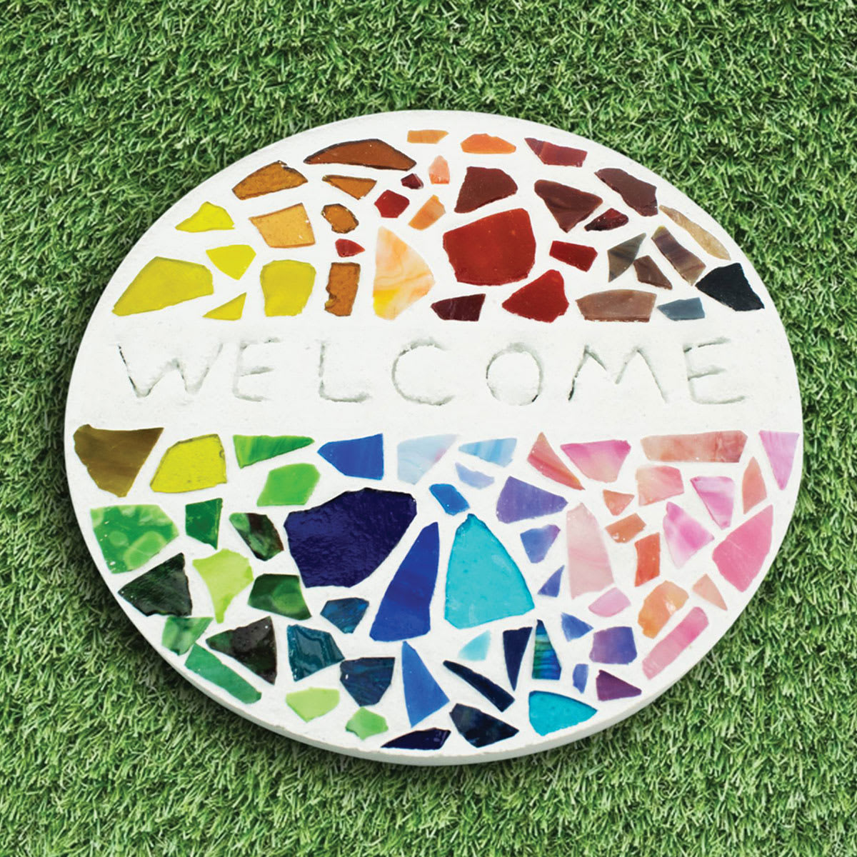 Diamond Tech Stepping Stone Mold - Sample Artwork, Circle