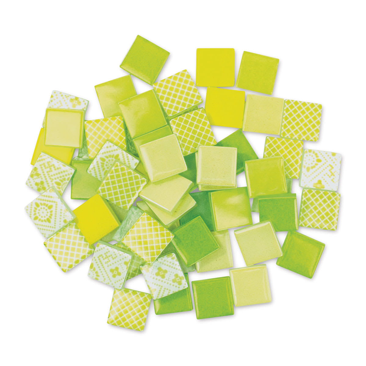Mosaic Mercantile Patchwork Tiles - Lemon/Lime, 3 lb