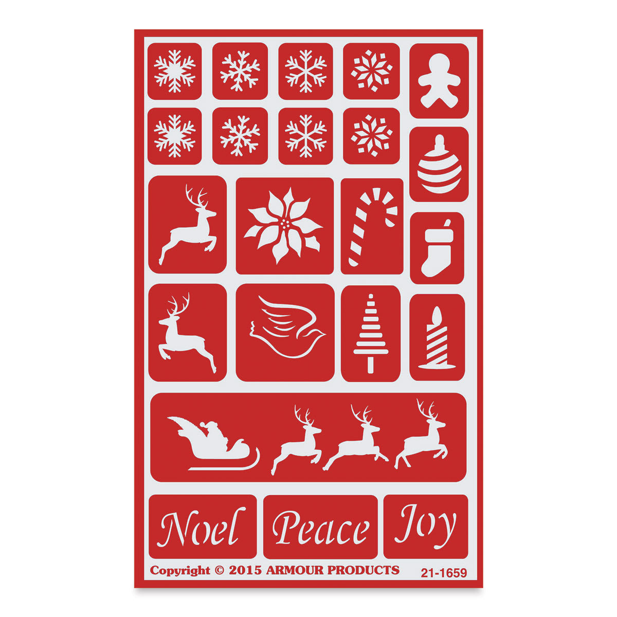 Armour Over ‘N’ Over Glass Etching Stencil - Holiday Baubles