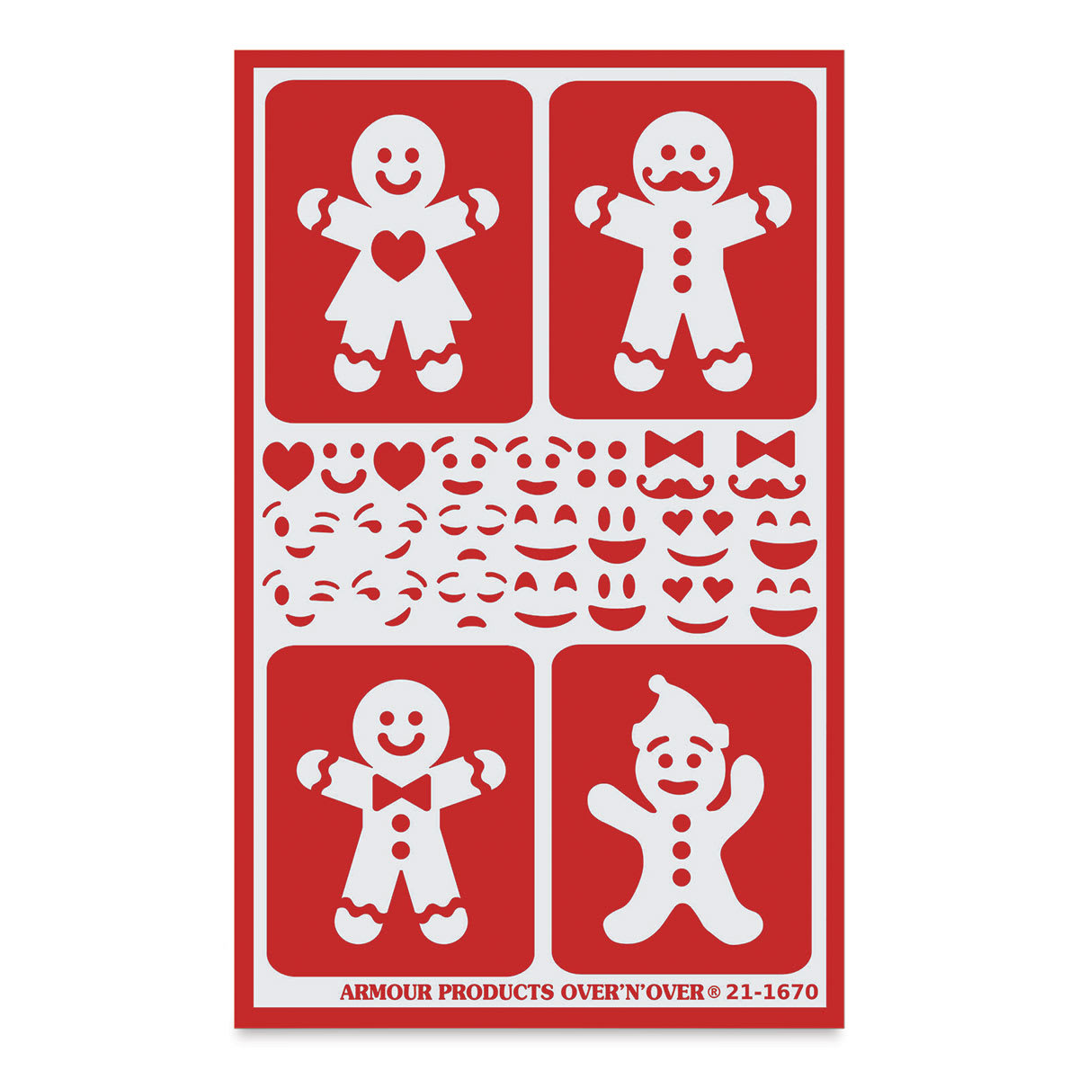 Armour Over ‘N’ Over Glass Etching Stencil - Gingerbread Folks