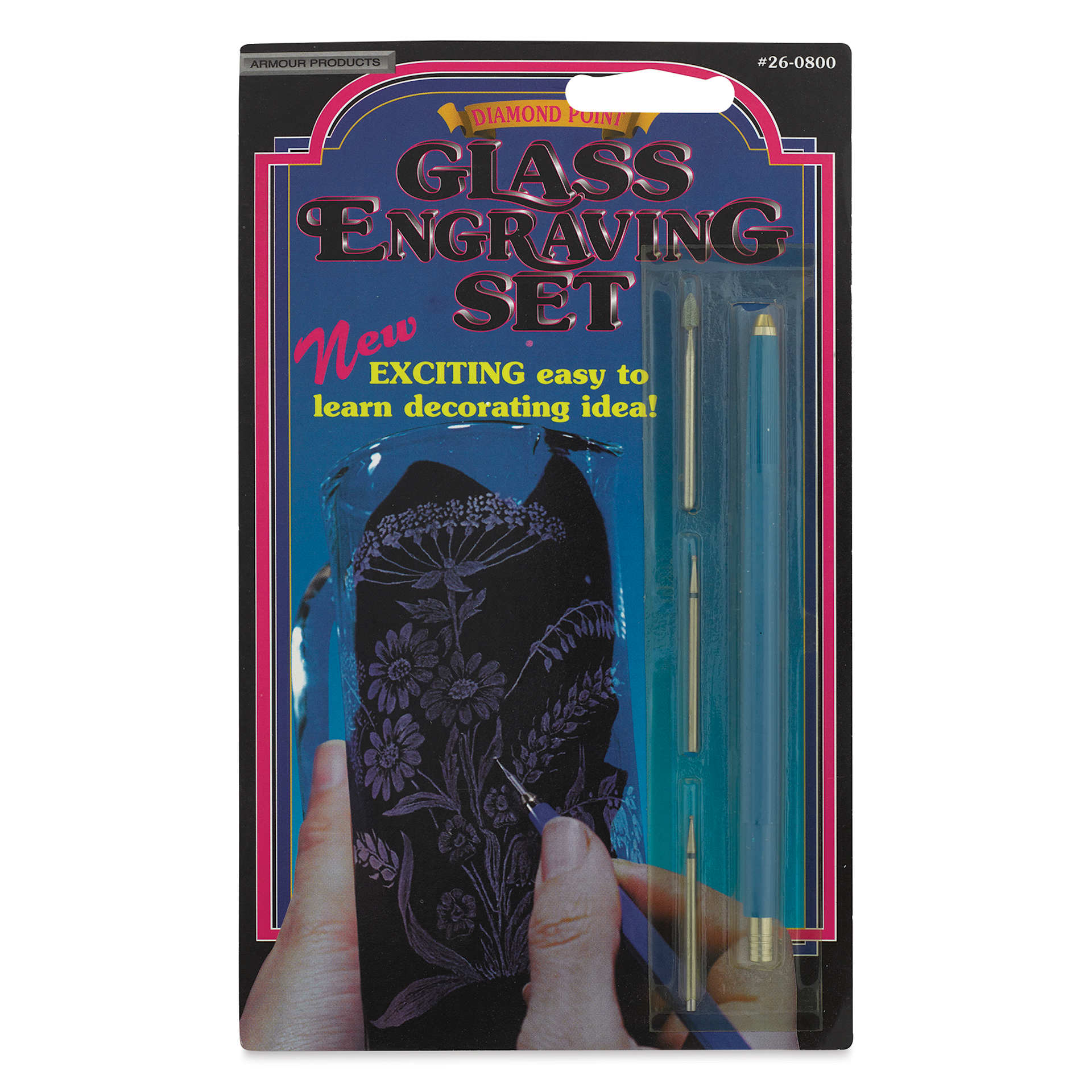 Armour Glass Engraving Set, front of the packaging