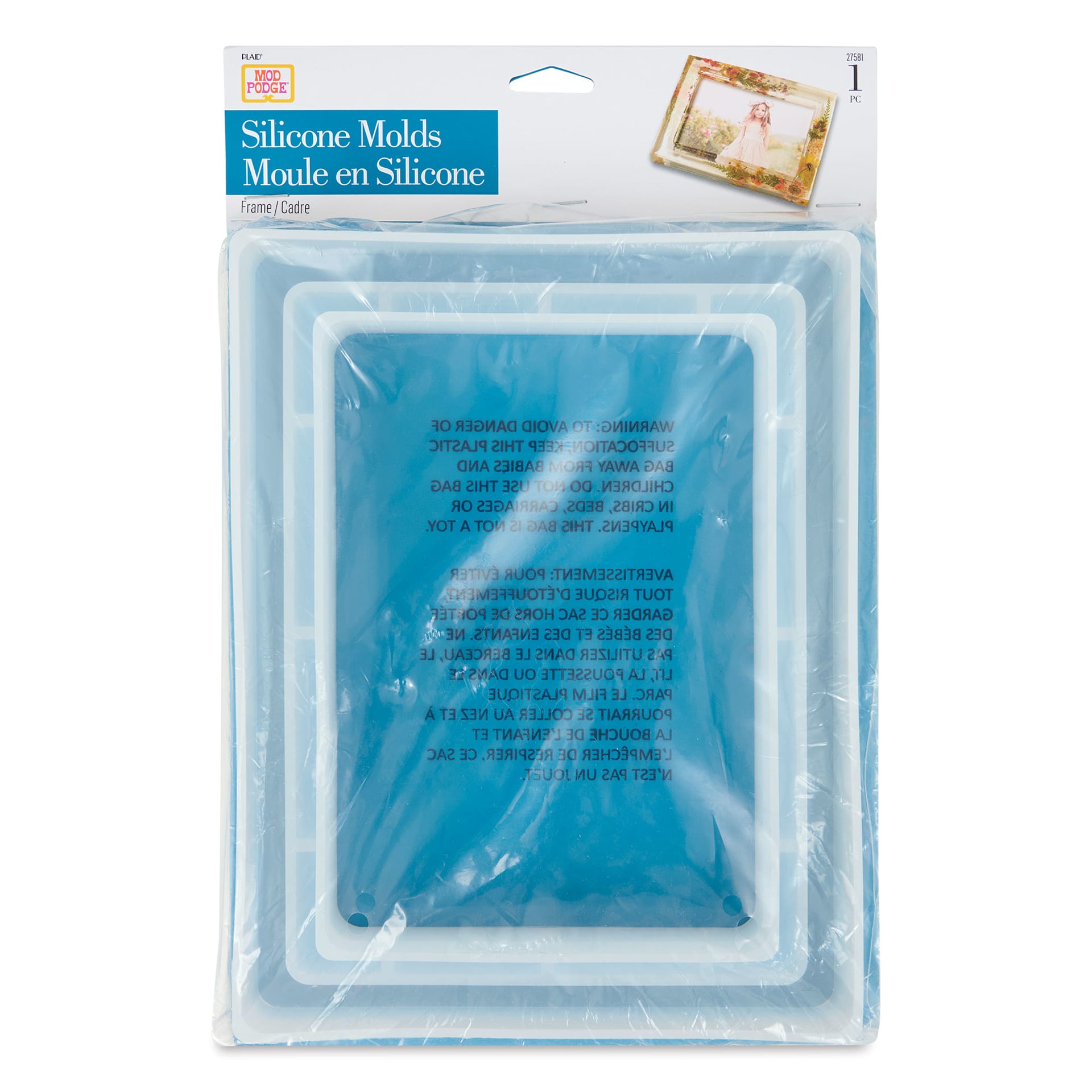 Plaid Mod Podge Resin Molds - Silicone Frame, front of packaging