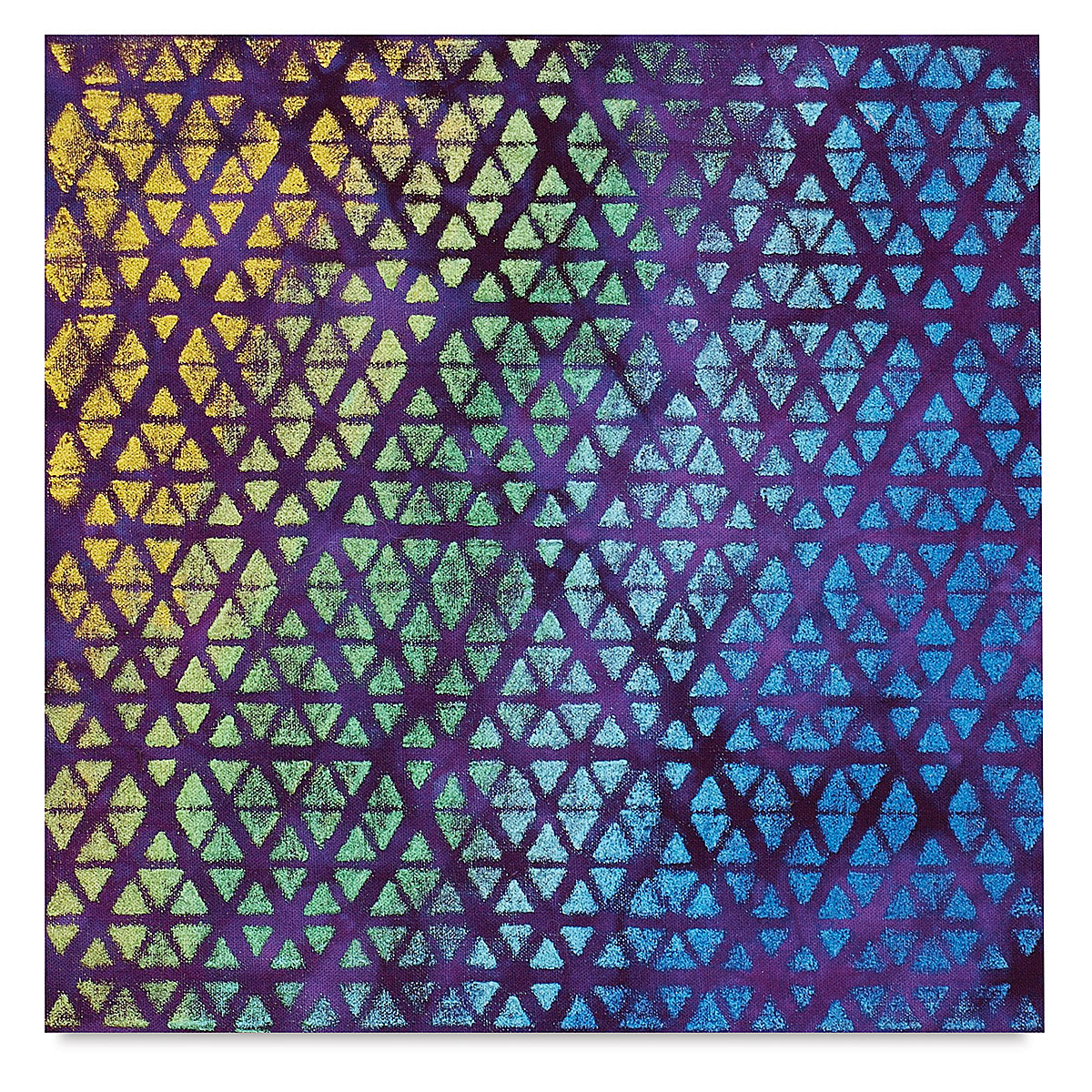 Cedar Canyon Rubbing Plates - Finished art using 1 Triangles design