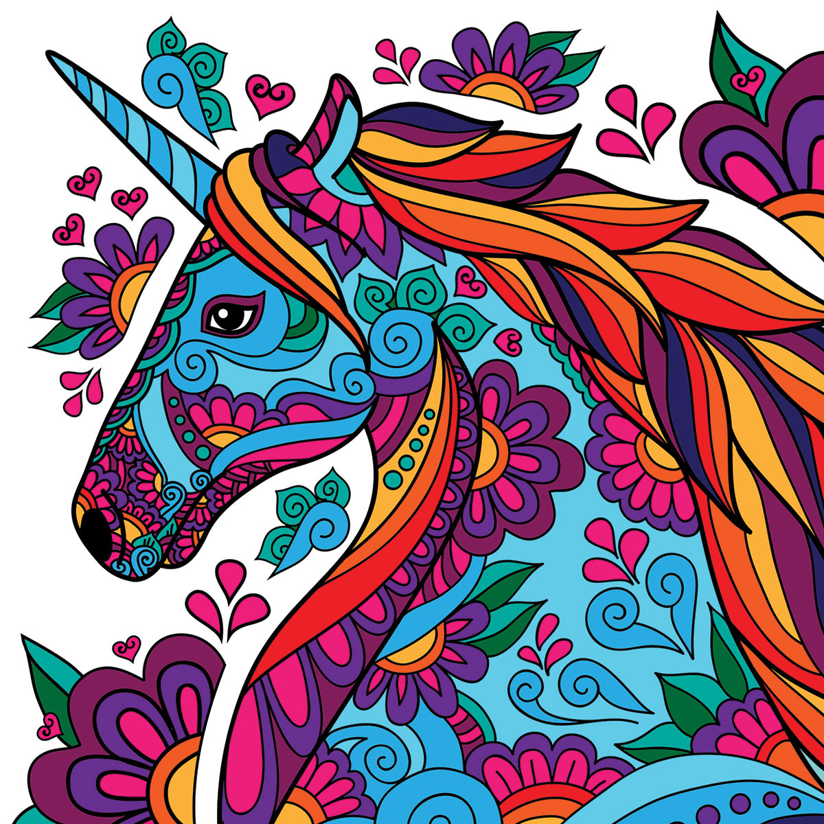 Royal & Langnickel Canvas Art Painting Kits - Completed Unicorn painting example