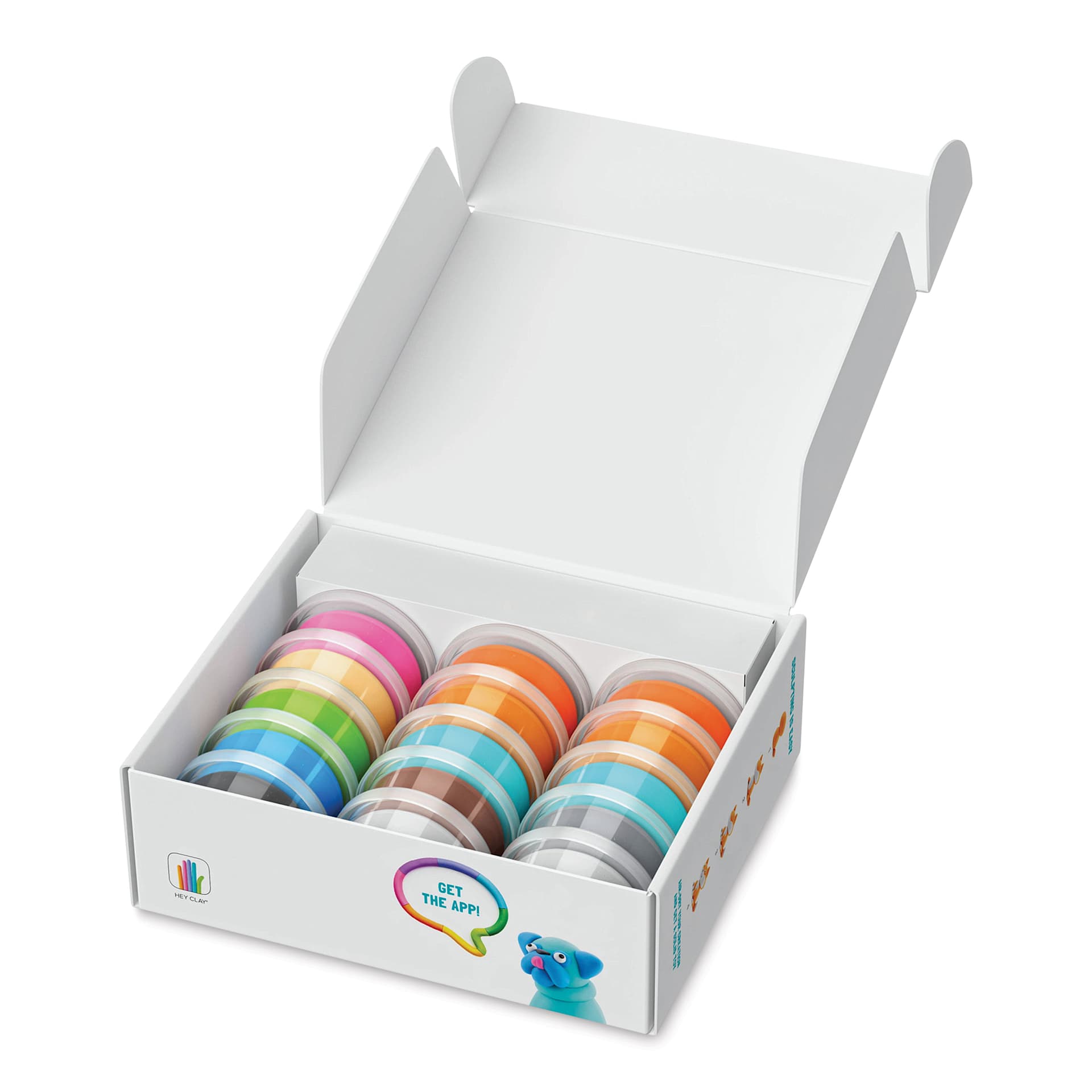 Fat Brain Toys Hey Clay Kit - Dog Story contents within packaging