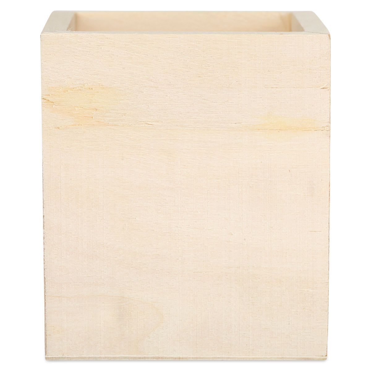 MultiCraft Wood Desk Organizers - Front view of Single Square Organizer