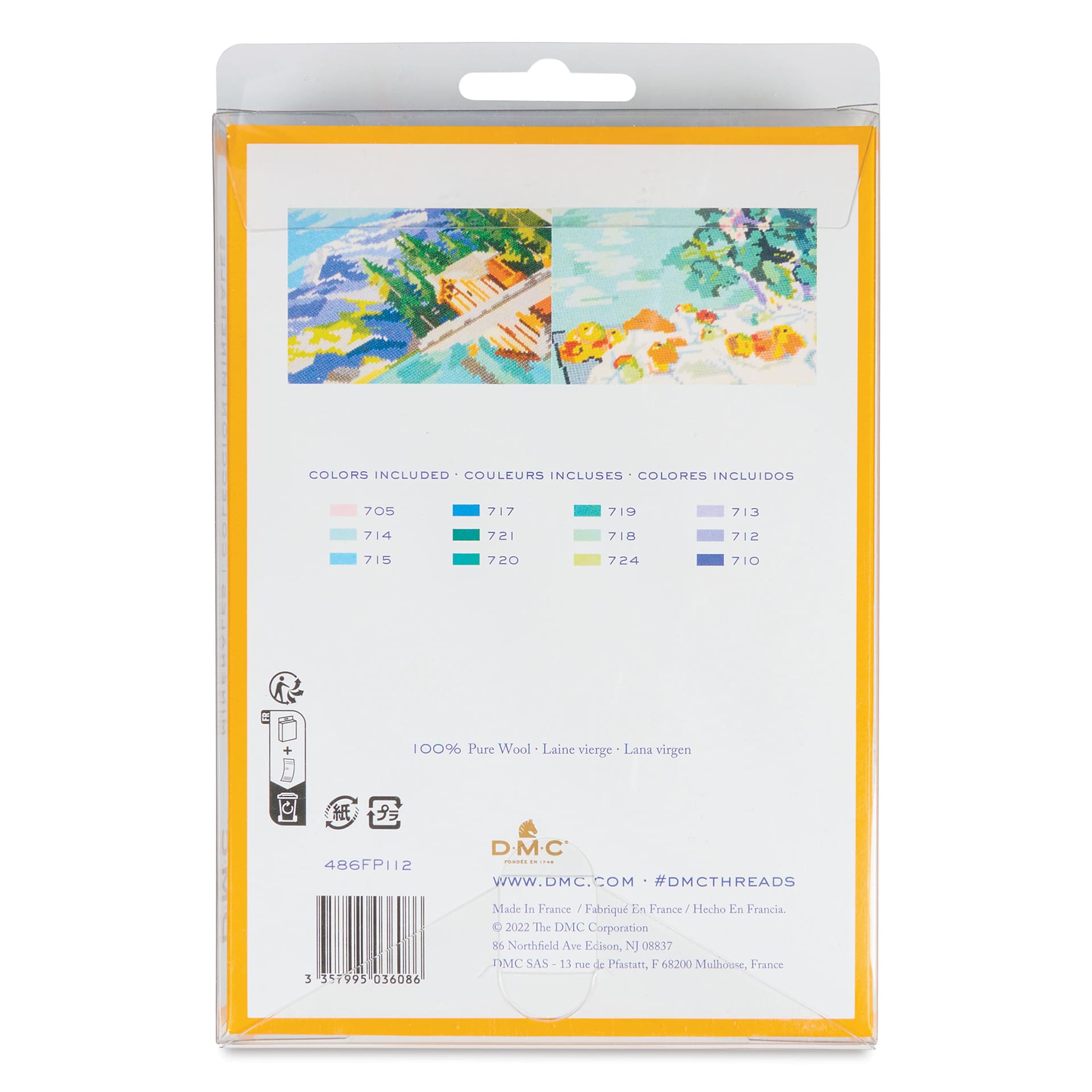 DMC Tapestry Wool - Mineral Collection, 8 m, Set of 12 back of packaging