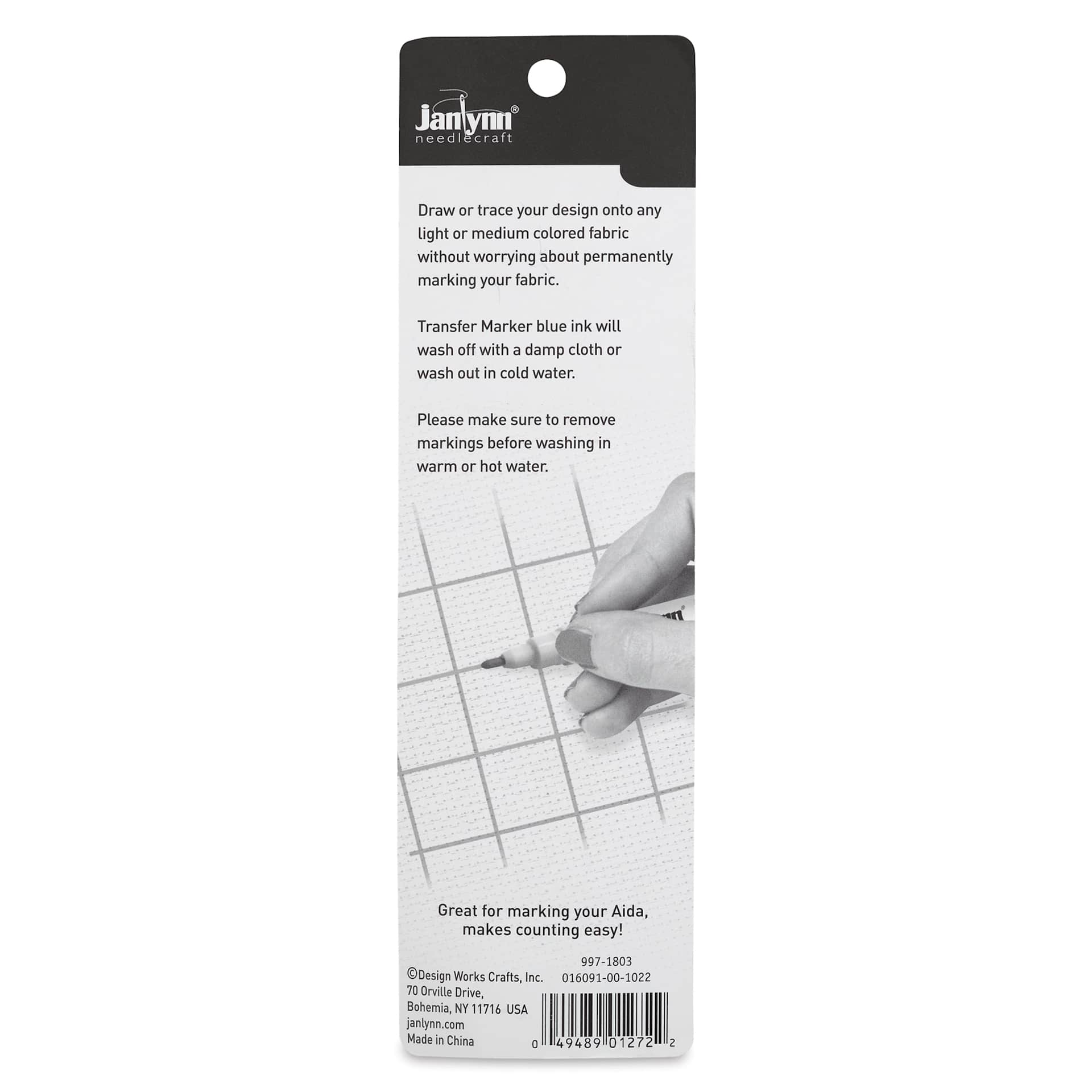 Janlynn Transfer Marker back of packaging