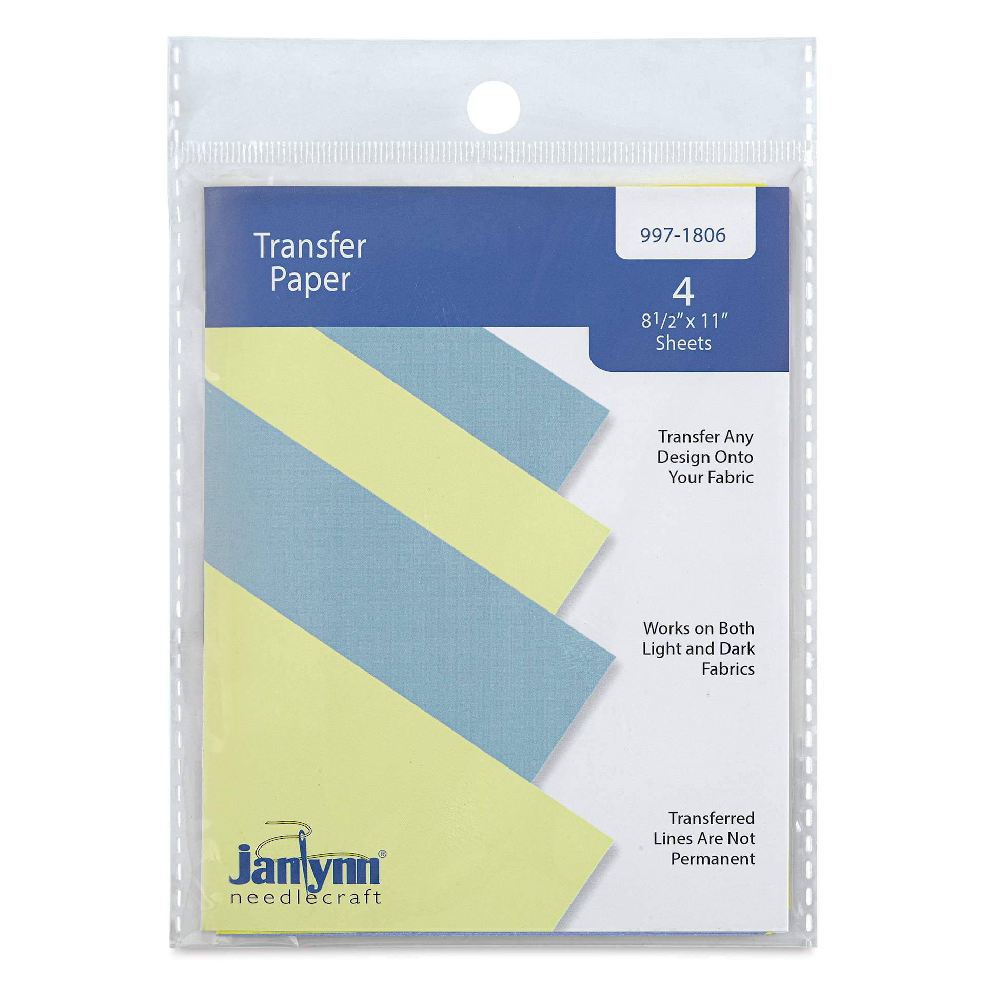 Janlynn Transfer Paper - 8-1/2" x 11", Pkg of 4 - front of packaging