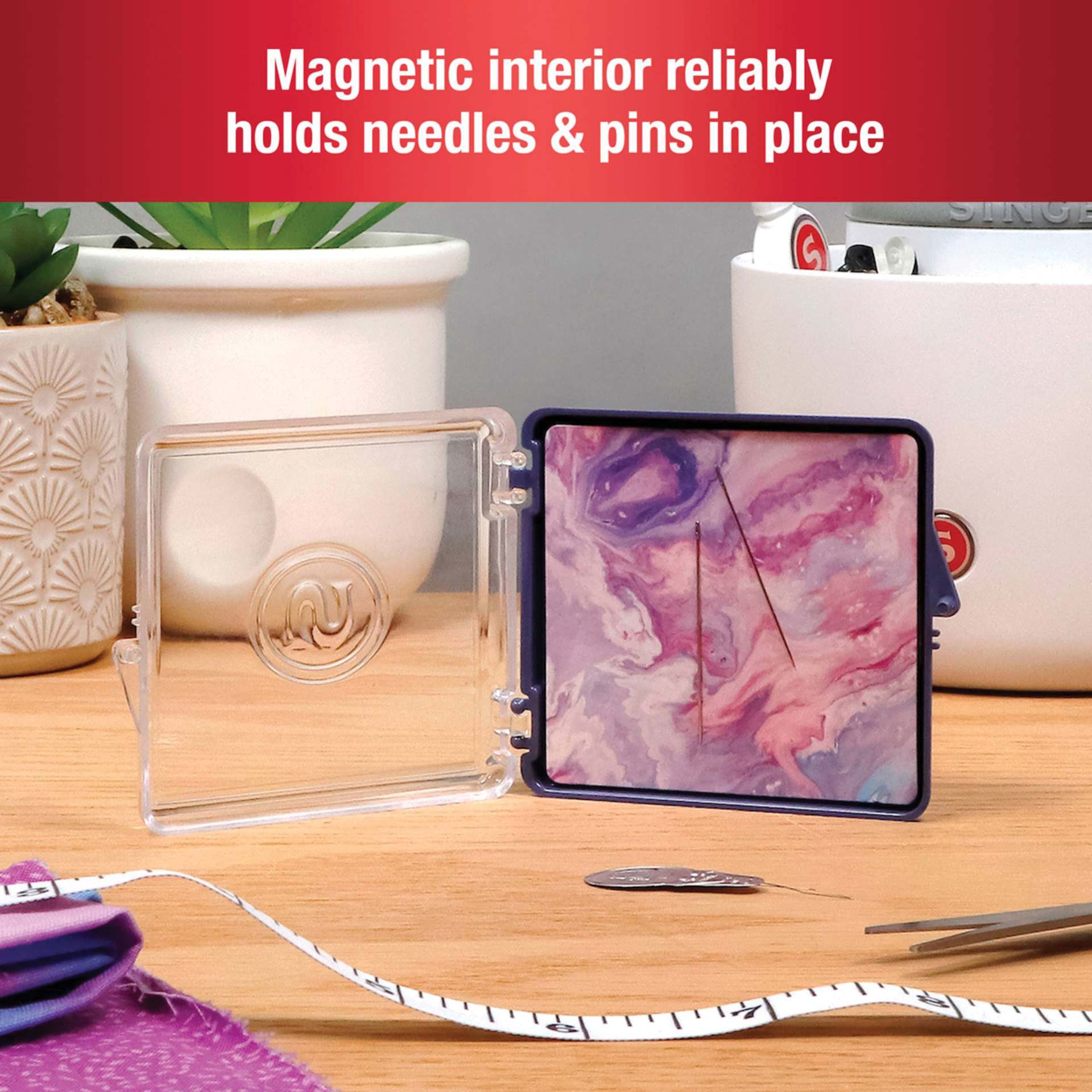 Singer Magnetic Needle & Pin Compact - Magnetic Interior