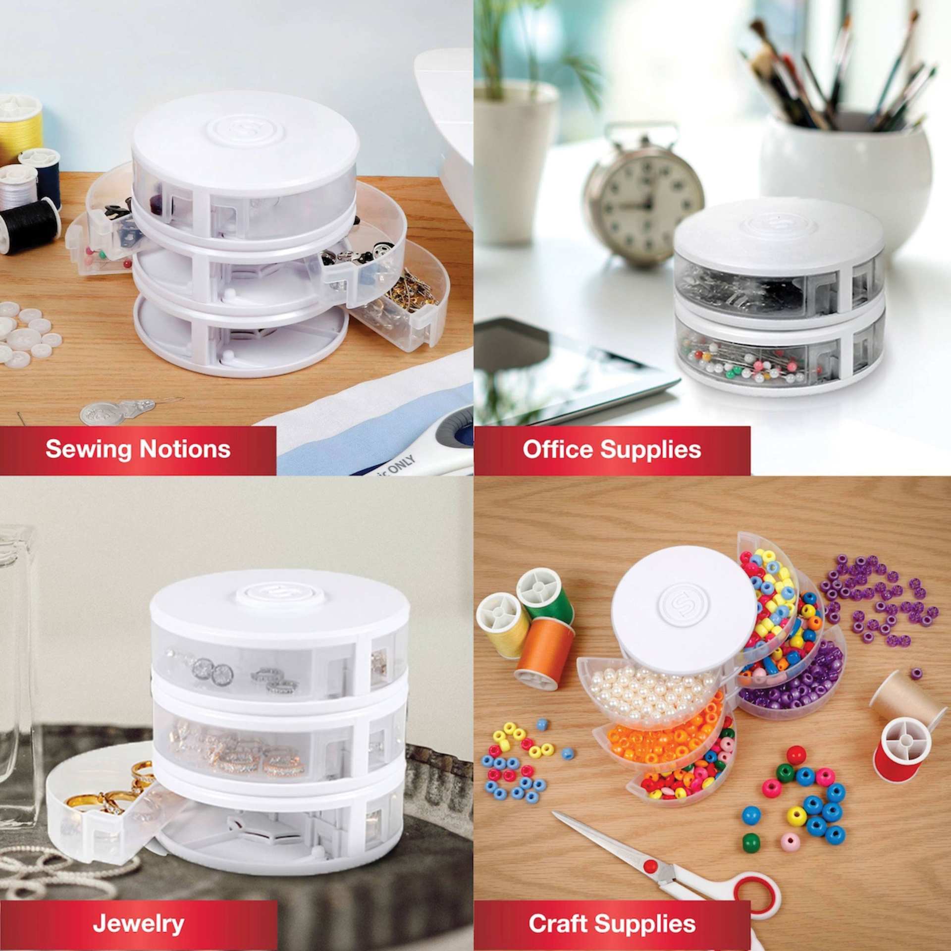 Singer Small Notions Organizers - Pkg of 3 - Storage Uses