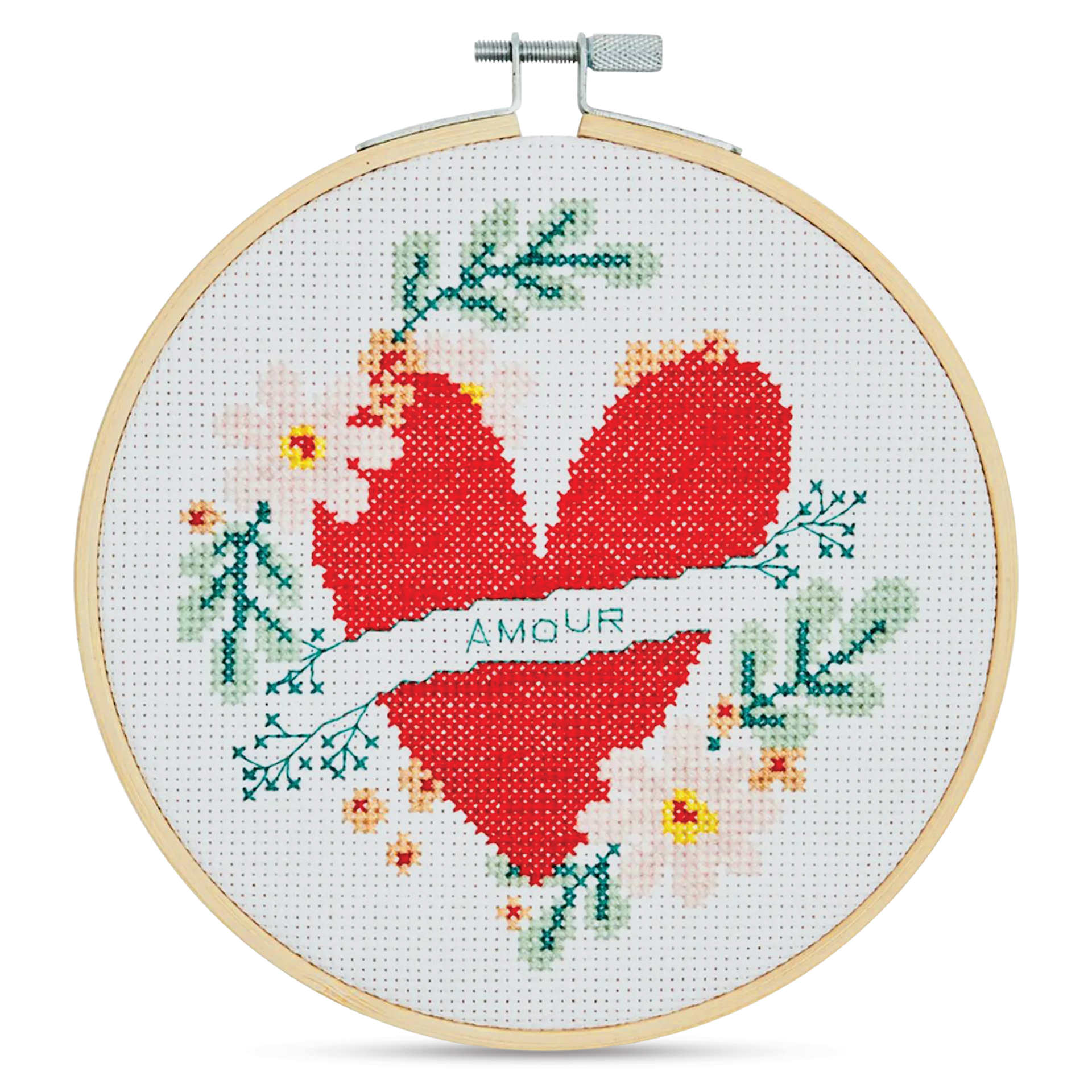 DMC Stitch Kit - Heart, finished kit
