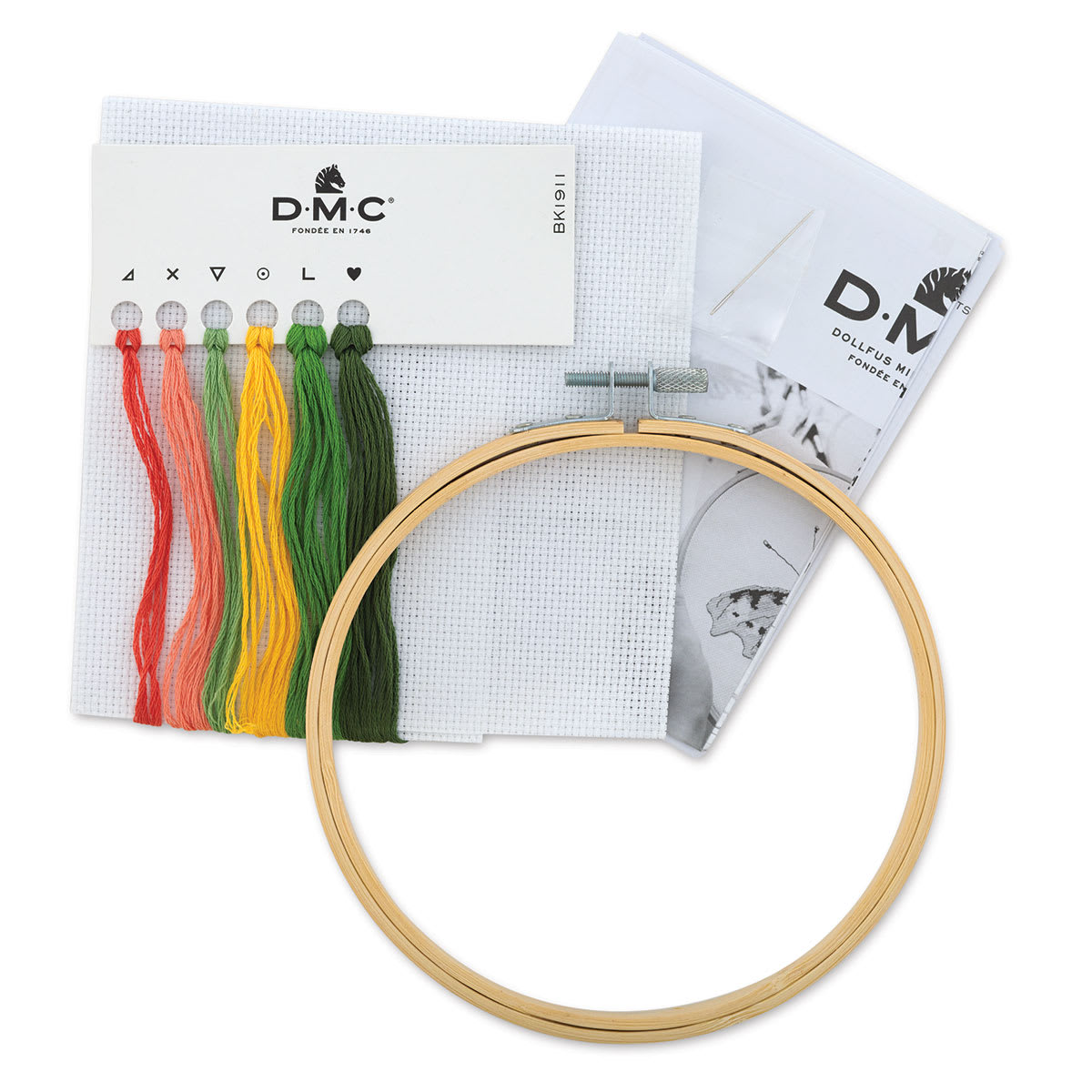 DMC Stitch Kit - Cactus (Kit contents)