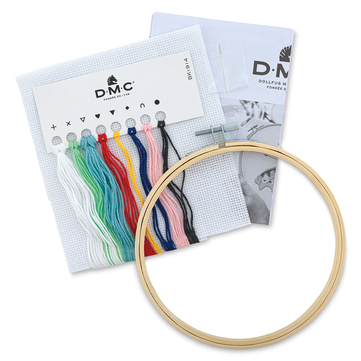 DMC Stitch Kit - Cat (Kit contents)