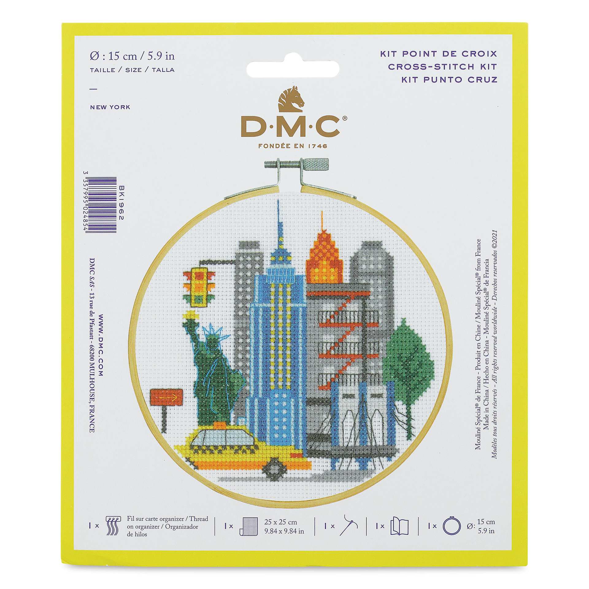 DMC Stitch Kit - New York front of packaging