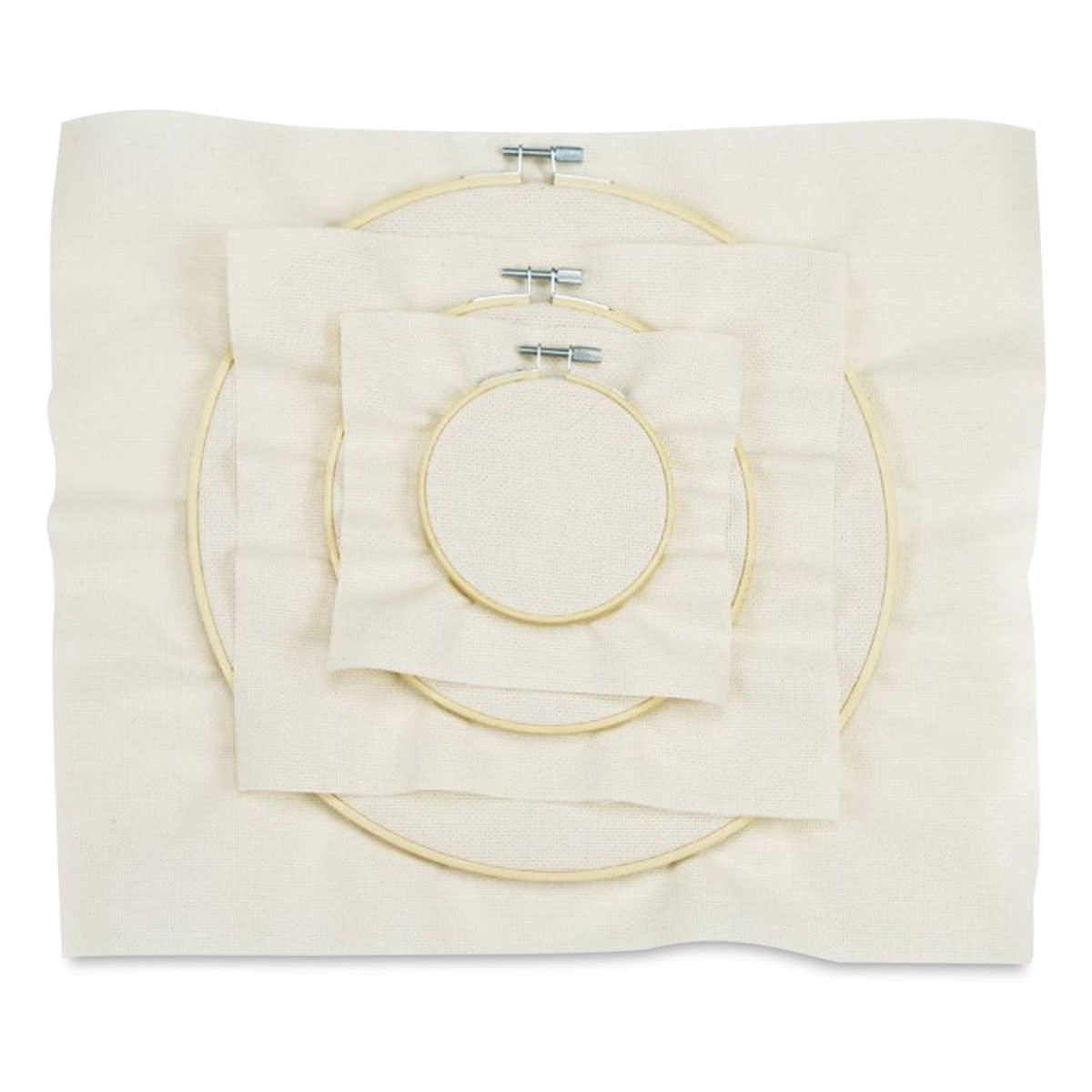 DMC Bamboo Embroidery Hoops (Hoops with fabric)