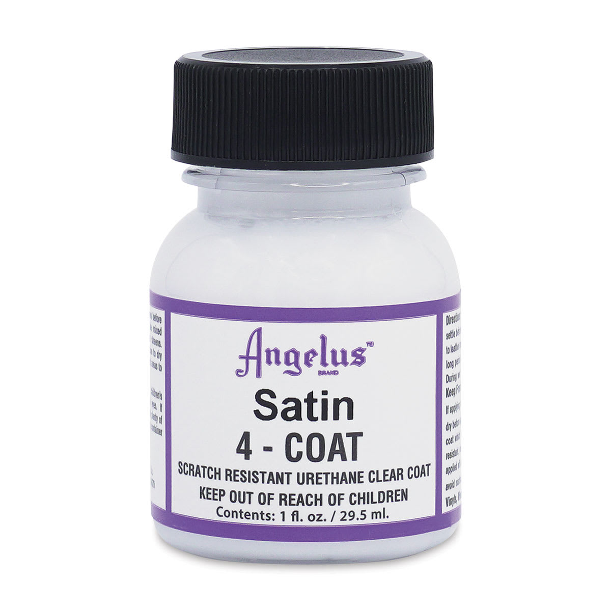 Angelus 4-Coat Urethane Clear Coat - Satin, 1 oz, Bottle