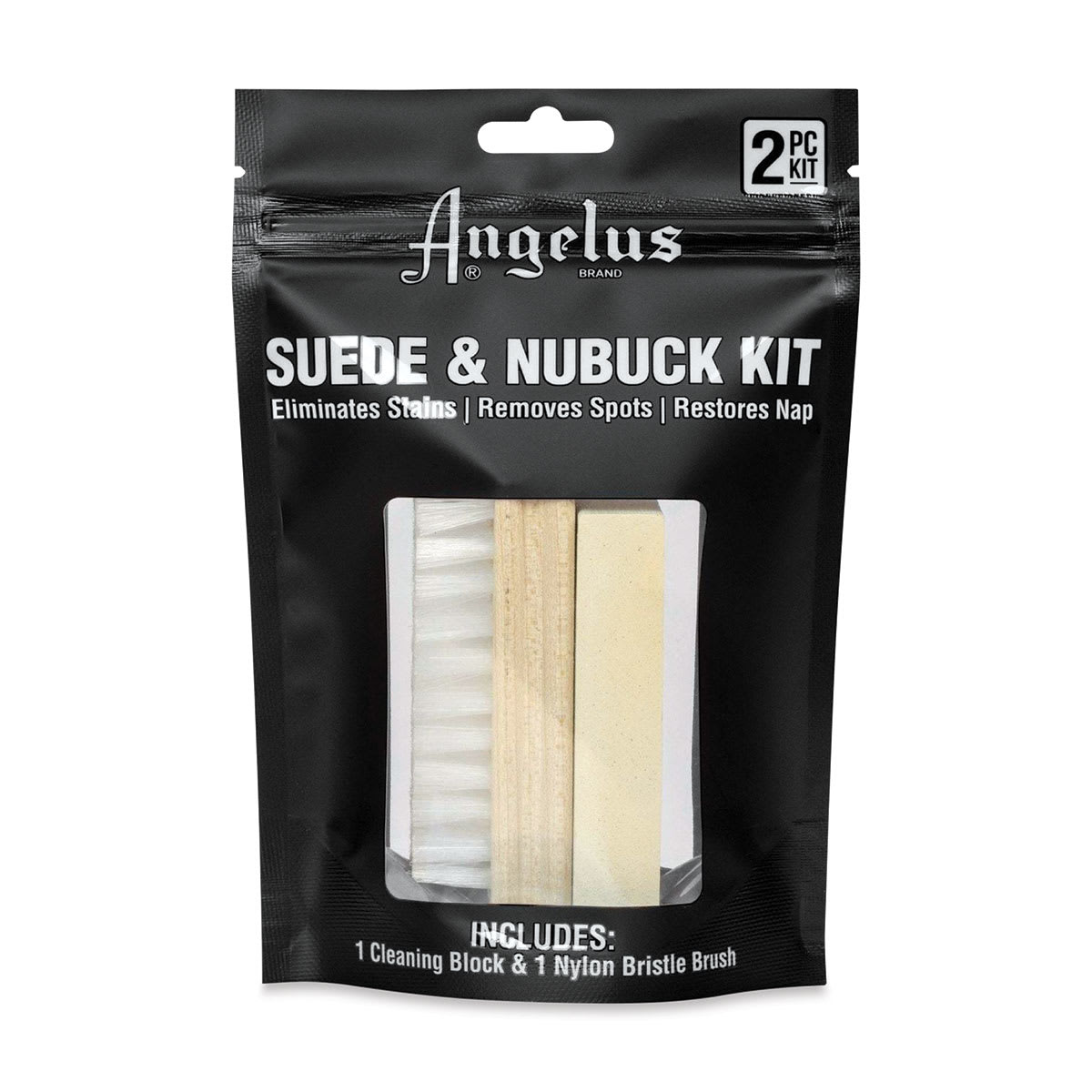 Angelus Suede and Nubuck Cleaning Kit (Front of packaging)