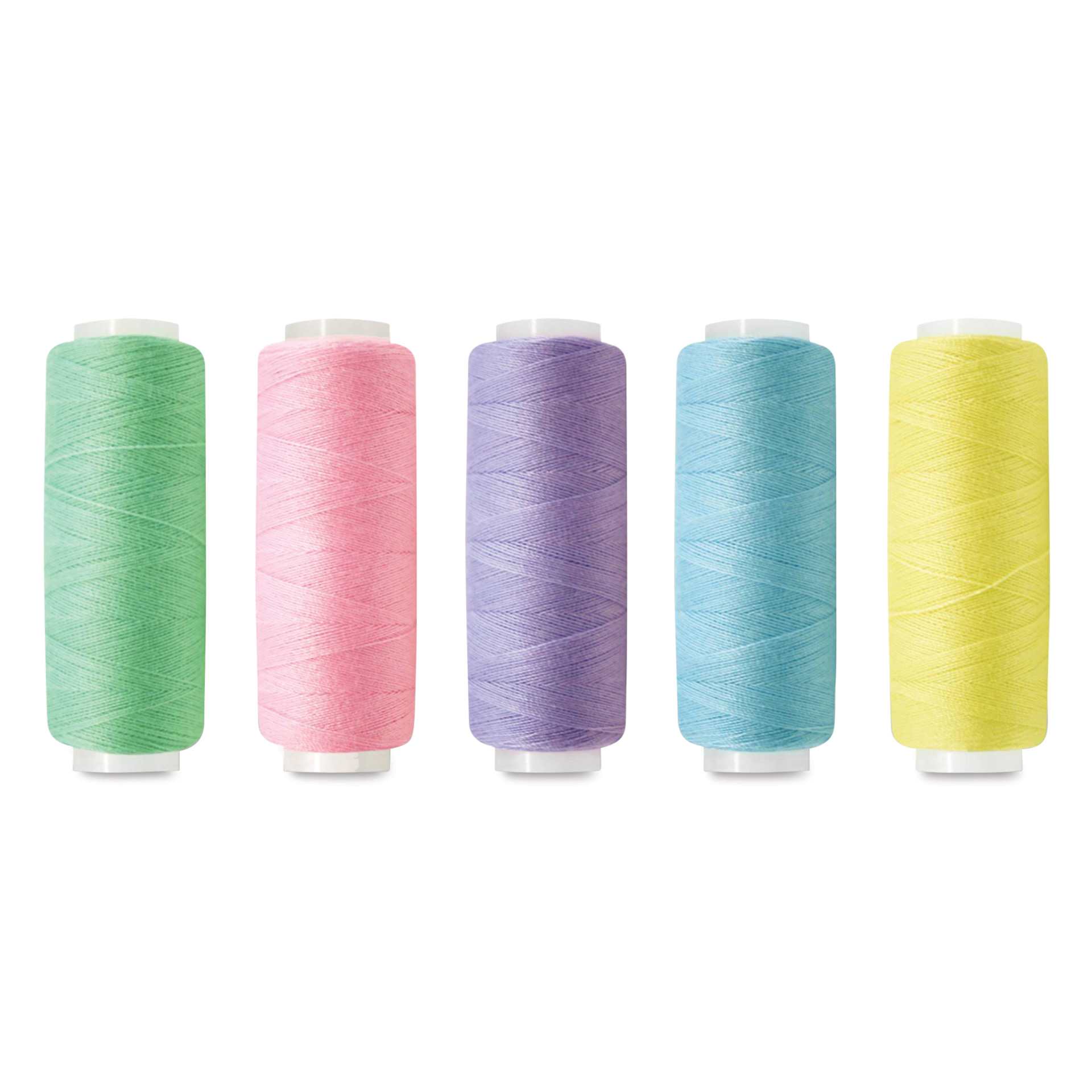 Needle Crafters Sewing Thread - Pastels, five spools
