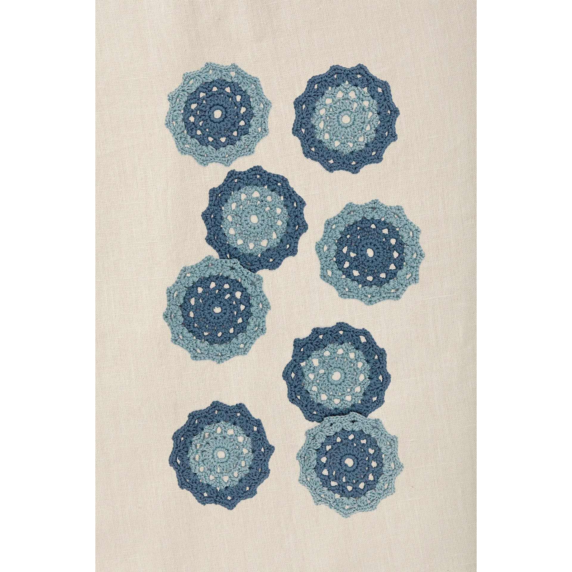 DMC Mindful Making Easy Crochet Mandala Coasters Kit - finished examples