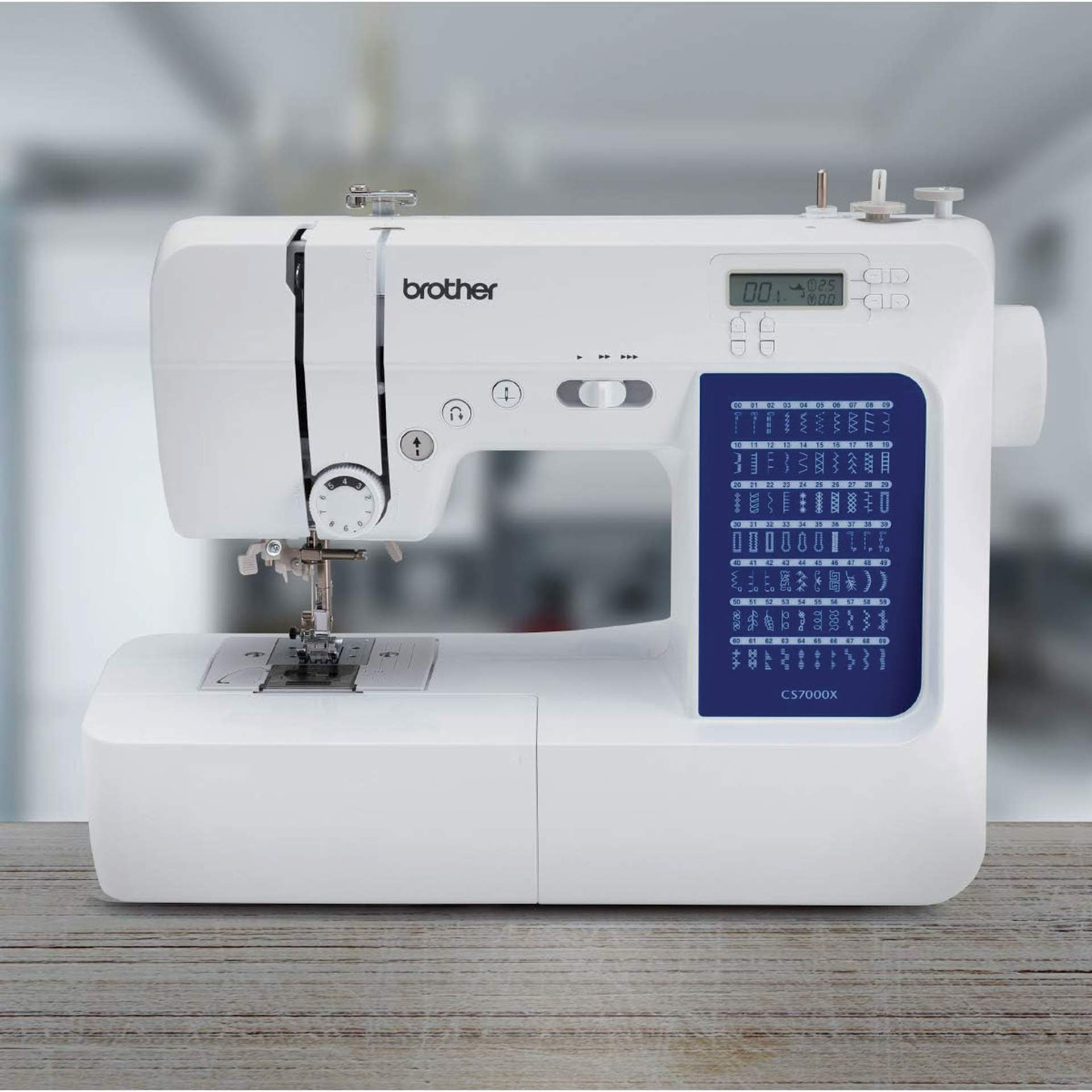 Brother CS7000X Computerized Sewing Machine, on table