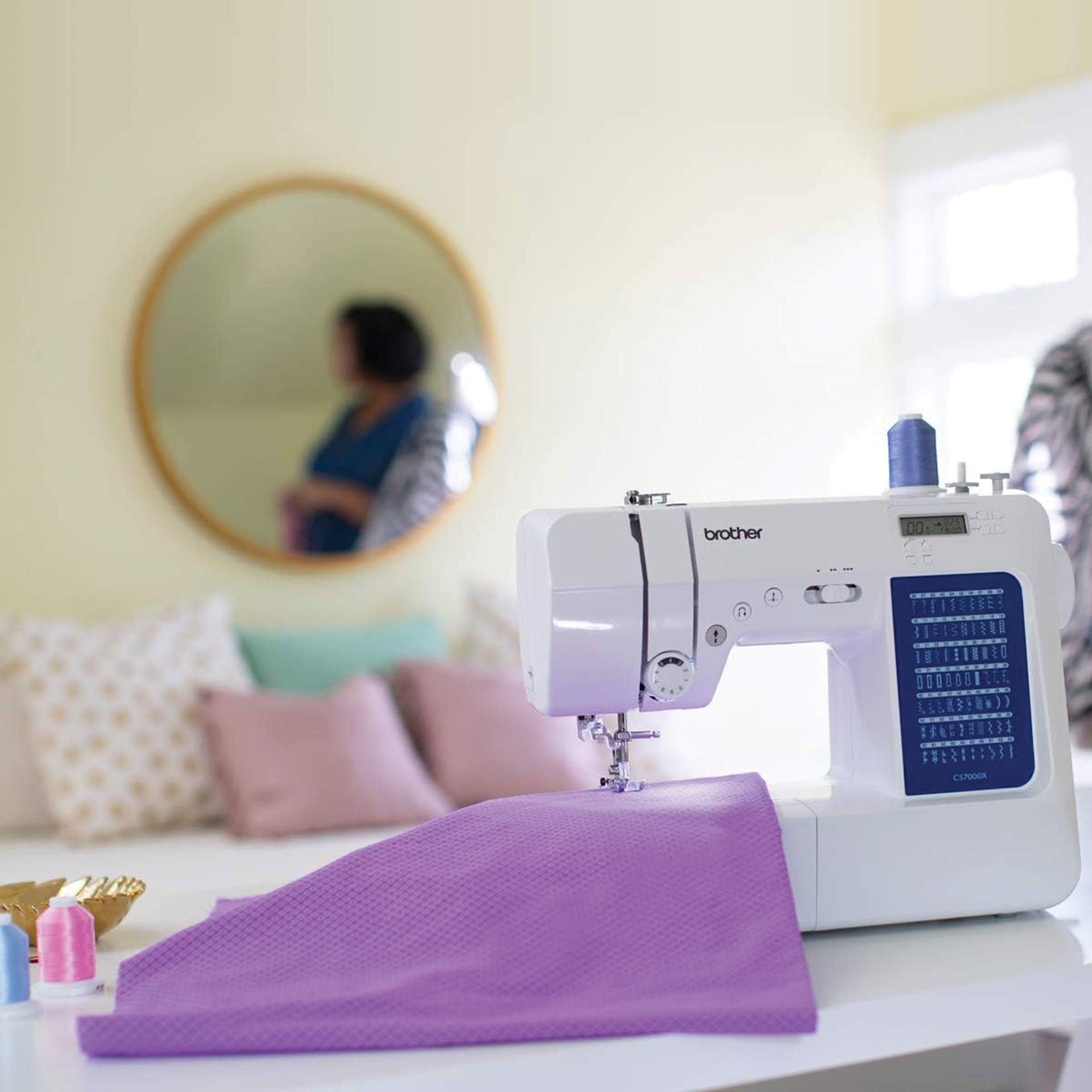 Brother CS7000X Computerized Sewing Machine, with materials
