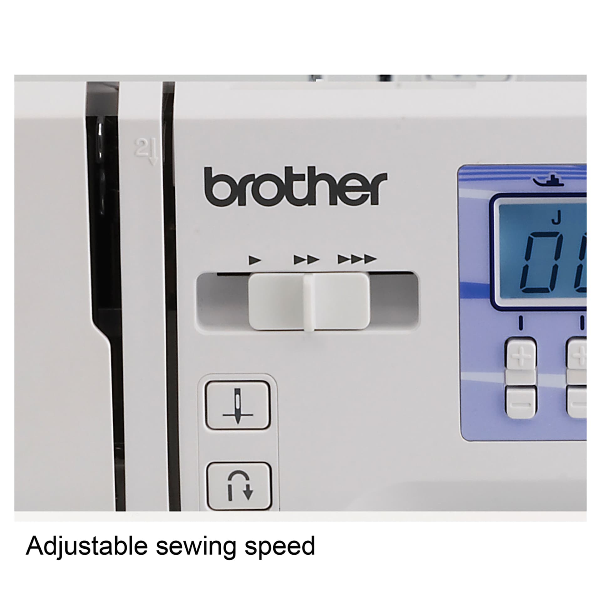 Adjustable sewing speed.