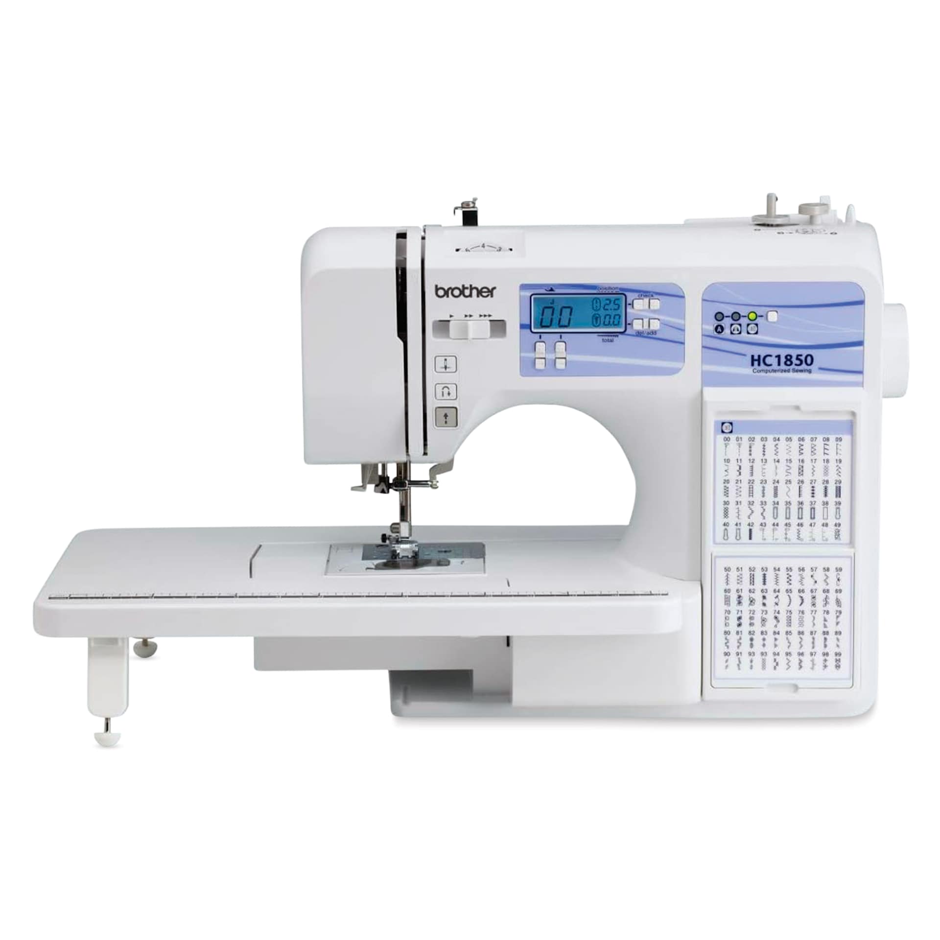 Brother HC1850 Computerized Sewing Machine, side