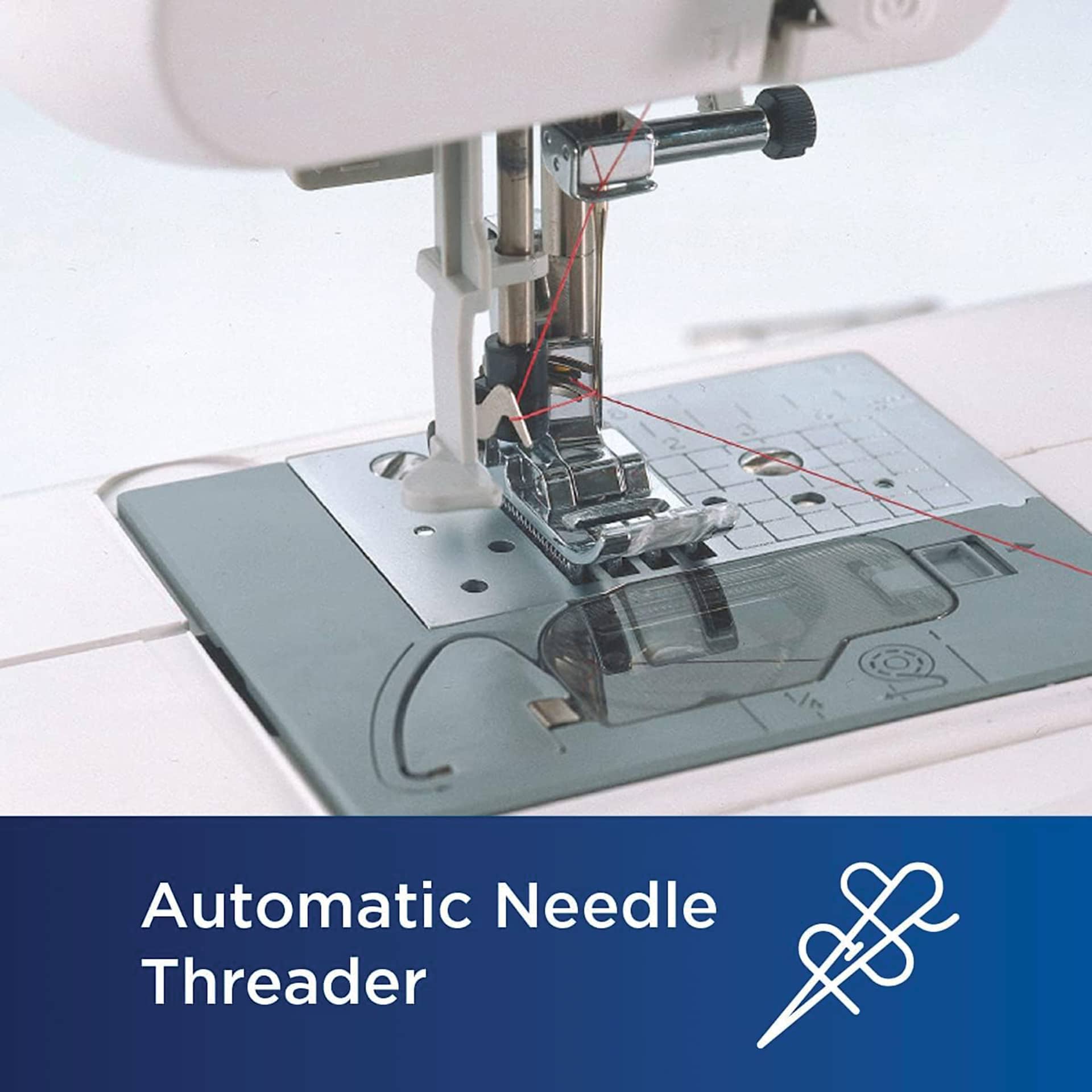 Automatic needle threader.