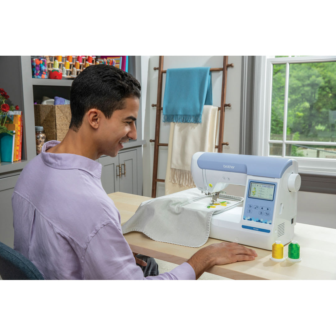 Brother PE900 Embroidery Machine, in studio