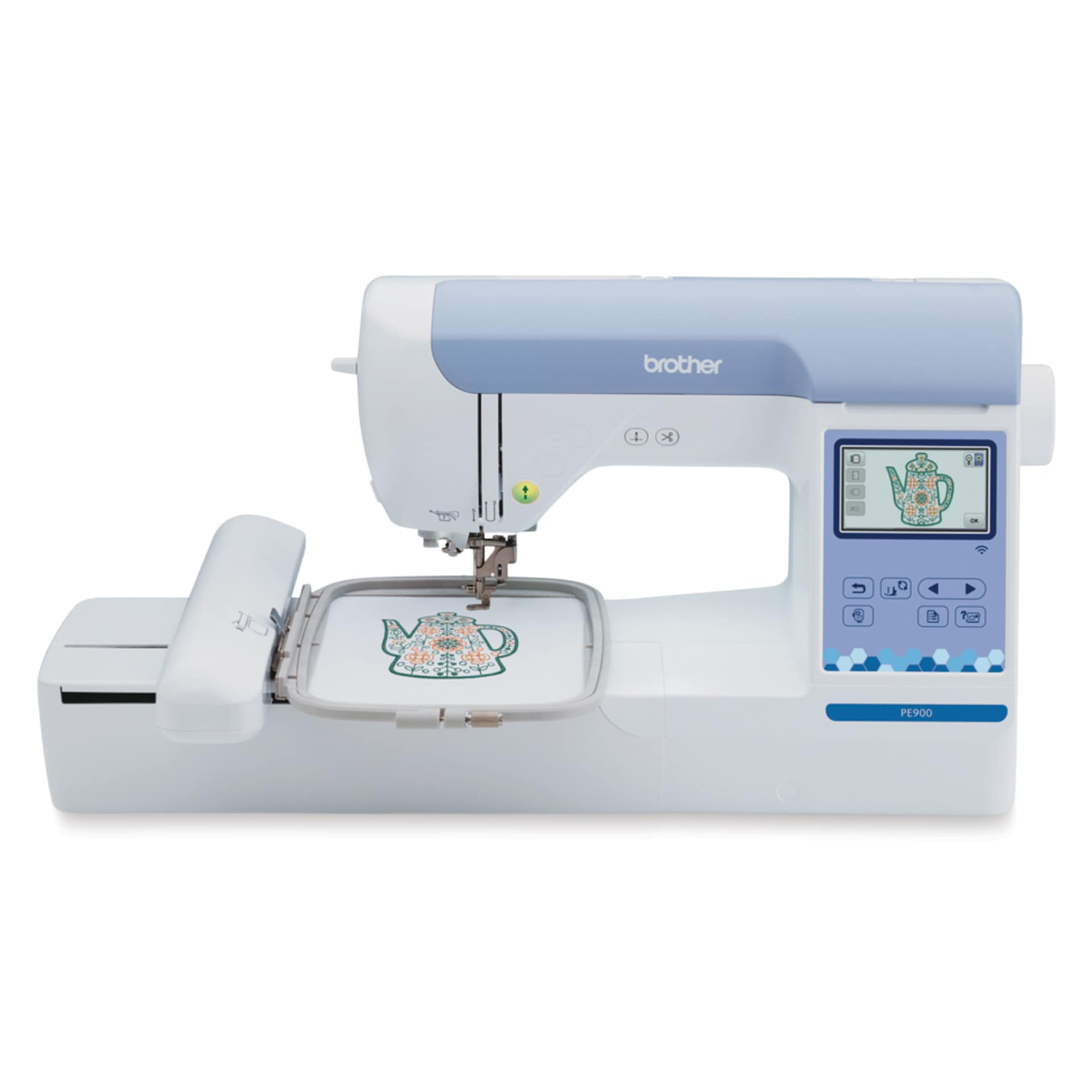 Brother PE900 Embroidery Machine, embroidery machine running