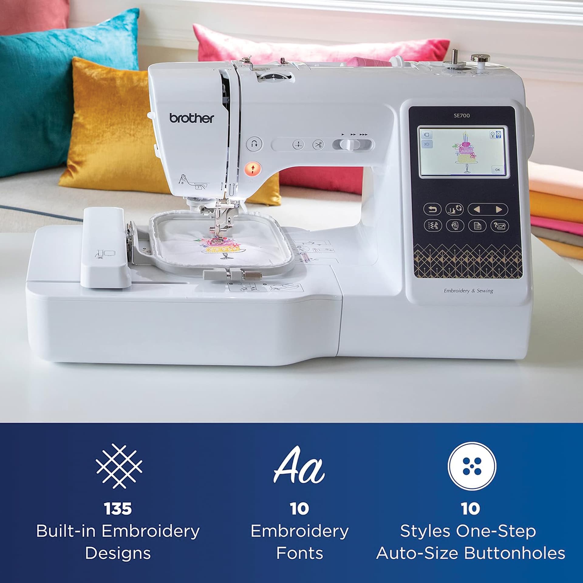 Brother SE700 Computerized Sewing and Embroidery Machine features