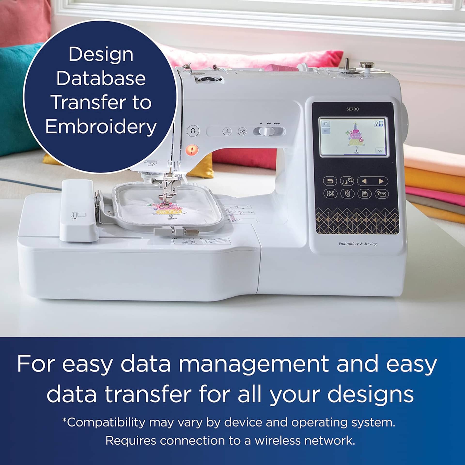 Design Database Transfer to Embroidery, For easy data management and easy data transfer for all your designs